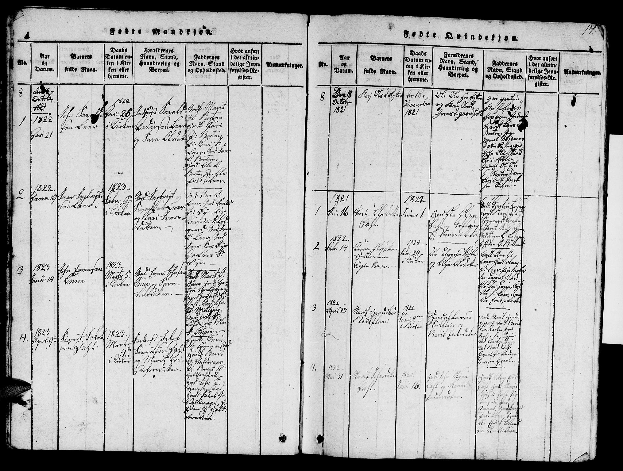 Ministerialprotokoller, klokkerbøker og fødselsregistre - Sør-Trøndelag, AV/SAT-A-1456/693/L1121: Parish register (copy) no. 693C02, 1816-1869, p. 17