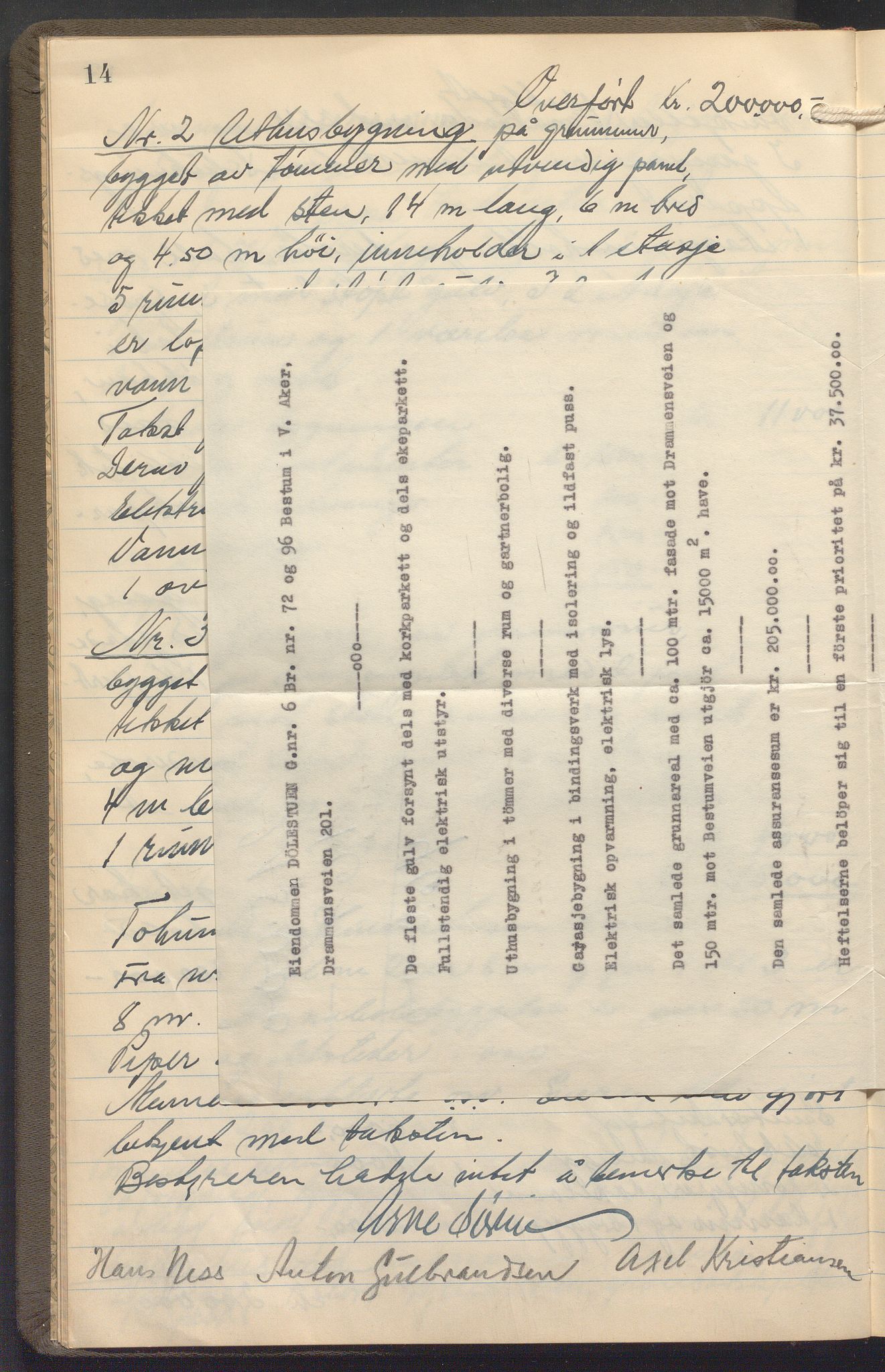 Lensmennene i Aker, OBA/A-10133/F/Fb/L0006: Branntakstprotokoll, 1938-1942, p. 14