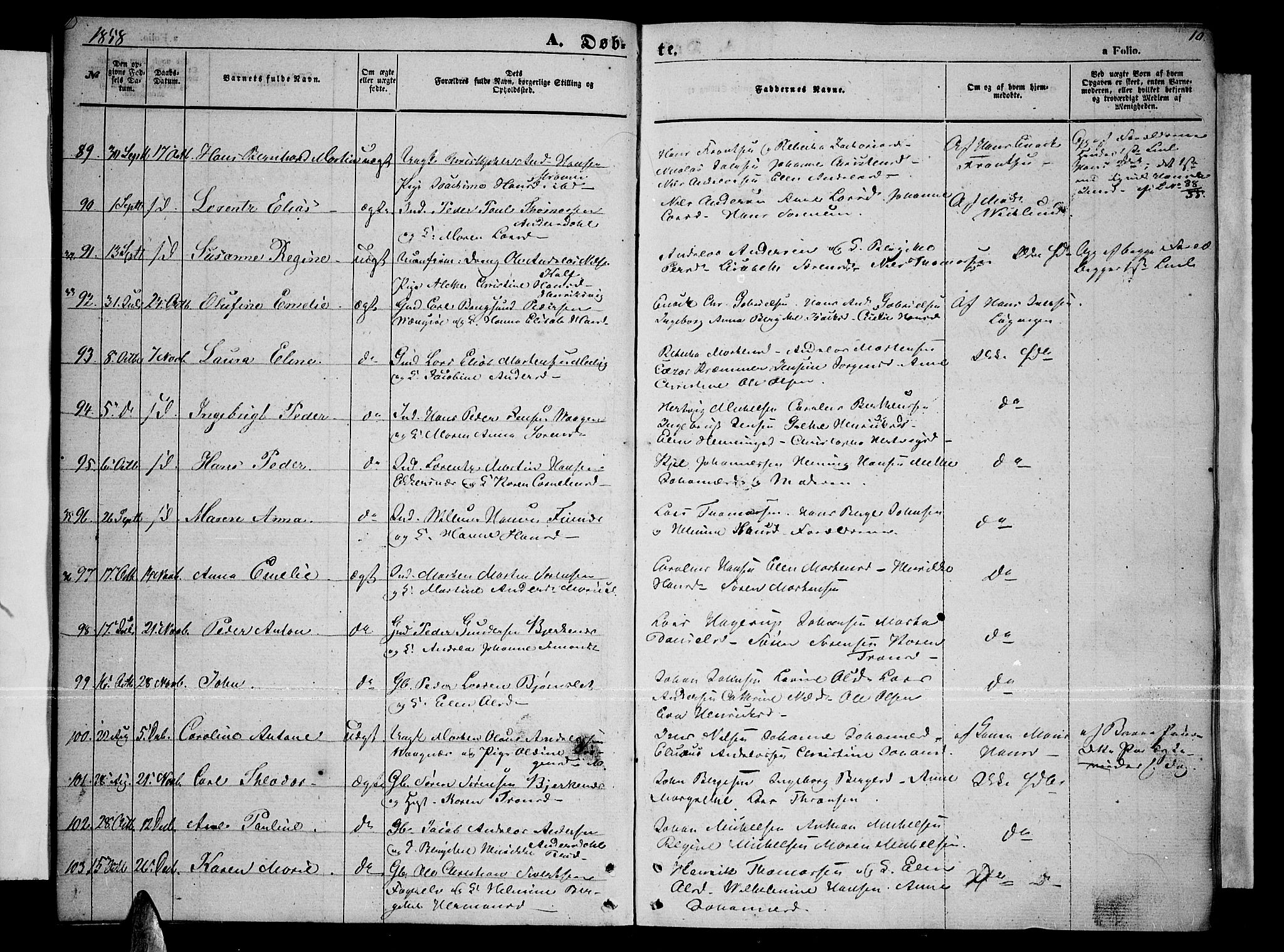 Tromsøysund sokneprestkontor, AV/SATØ-S-1304/G/Gb/L0001klokker: Parish register (copy) no. 1, 1857-1869, p. 10