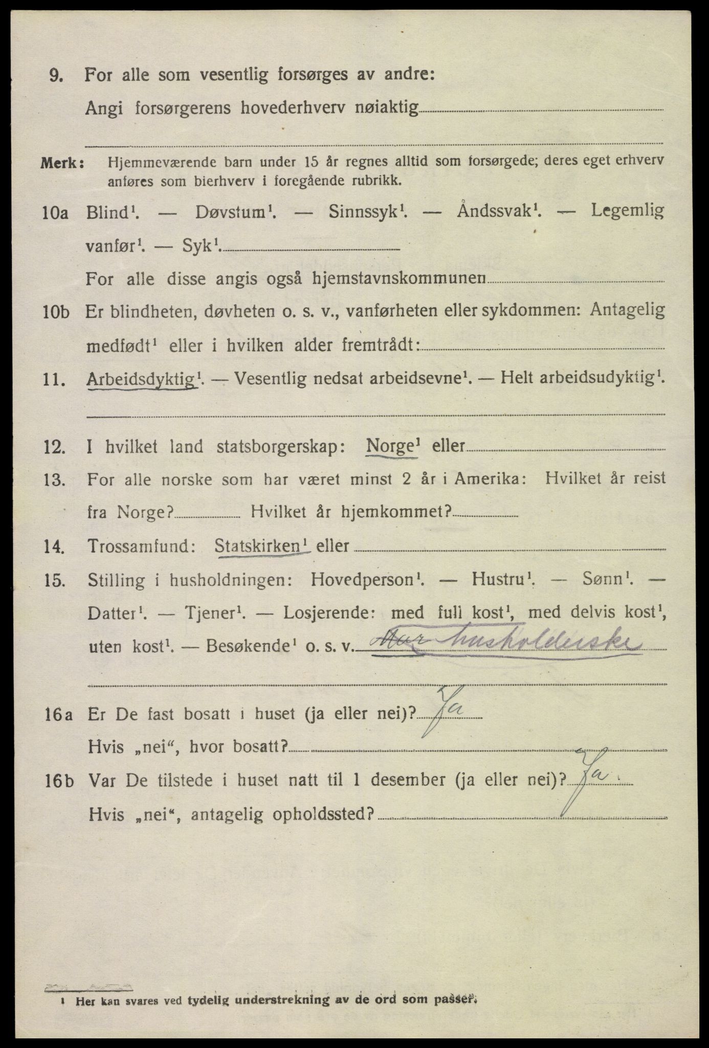 SAK, 1920 census for Evje, 1920, p. 2841