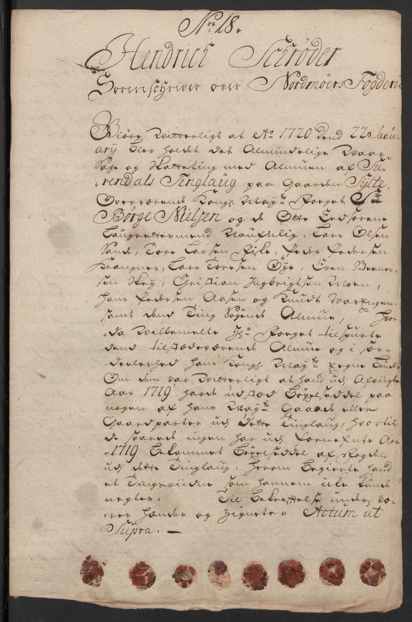 Rentekammeret inntil 1814, Reviderte regnskaper, Fogderegnskap, RA/EA-4092/R56/L3752: Fogderegnskap Nordmøre, 1719, p. 173