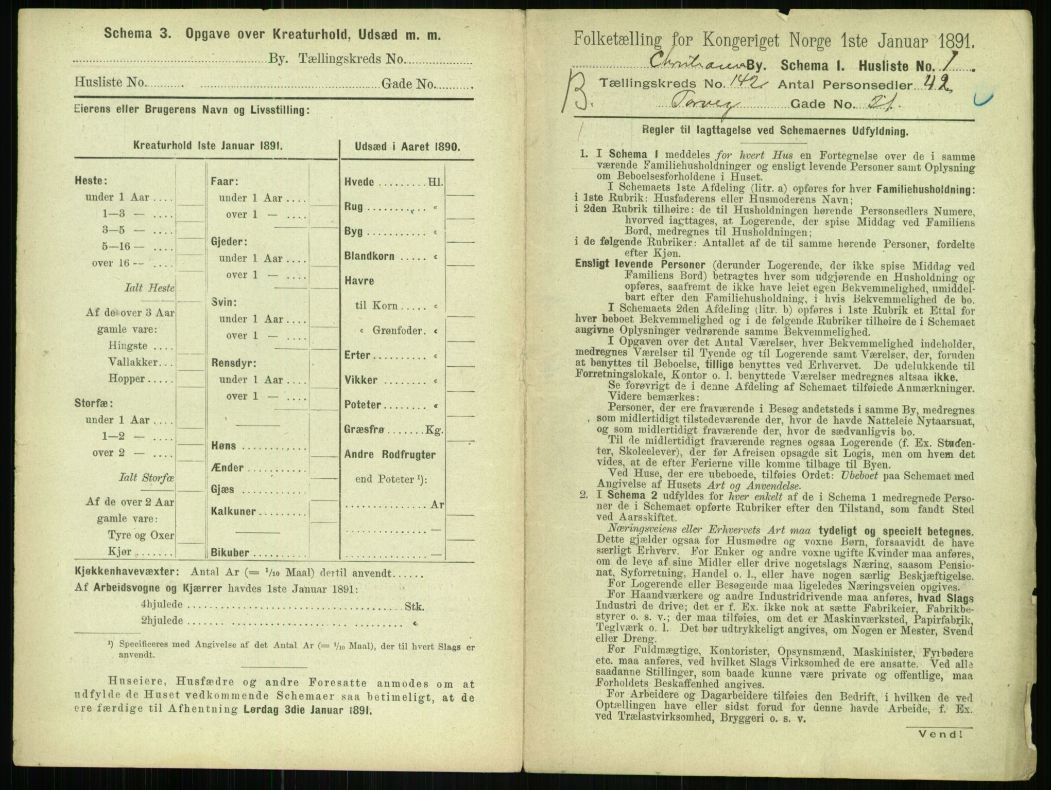 RA, 1891 census for 0301 Kristiania, 1891, p. 78319