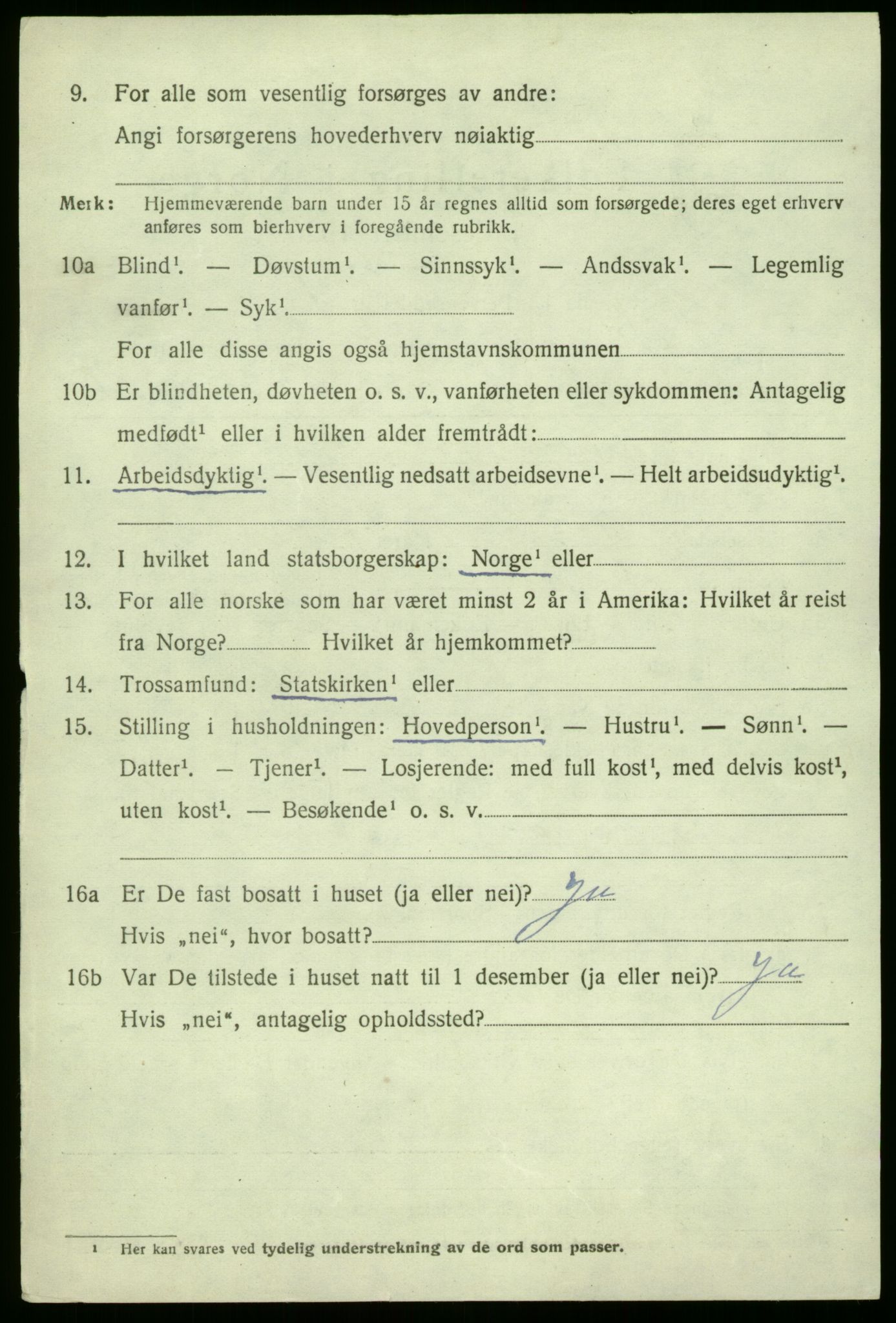 SAB, 1920 census for Leikanger, 1920, p. 3815