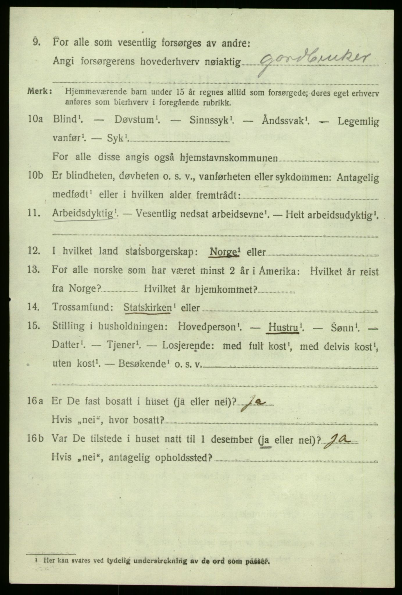 SAB, 1920 census for Vik, 1920, p. 2100