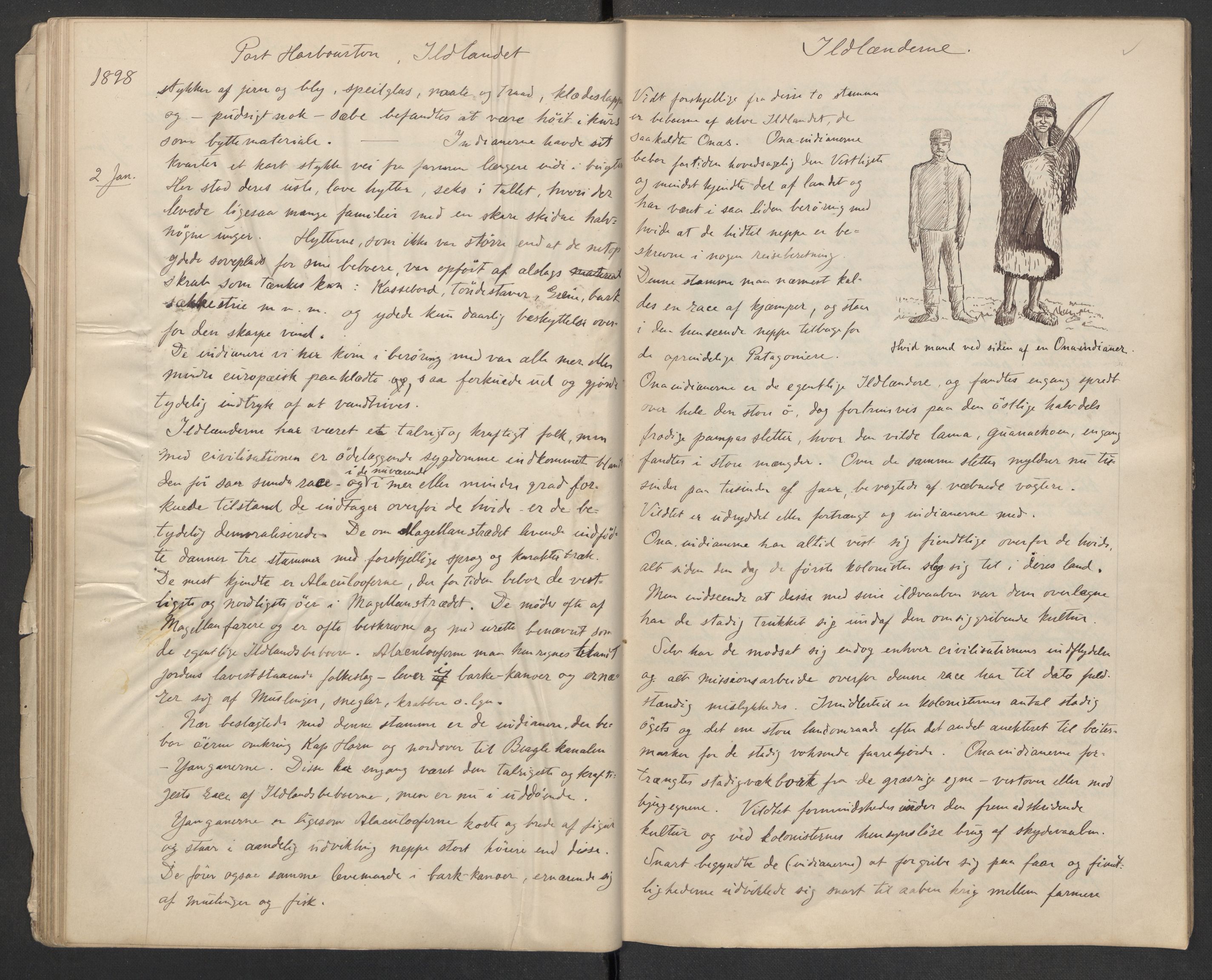 Koren-familien, AV/RA-PA-0337/D/L0104/0001: Lnr. 206 Johan Koren, 1879-1919, zoolog / Johan Korens håndskrevne dagbok fra Belgica ekspedisjonen, 1897-1898, p. 30