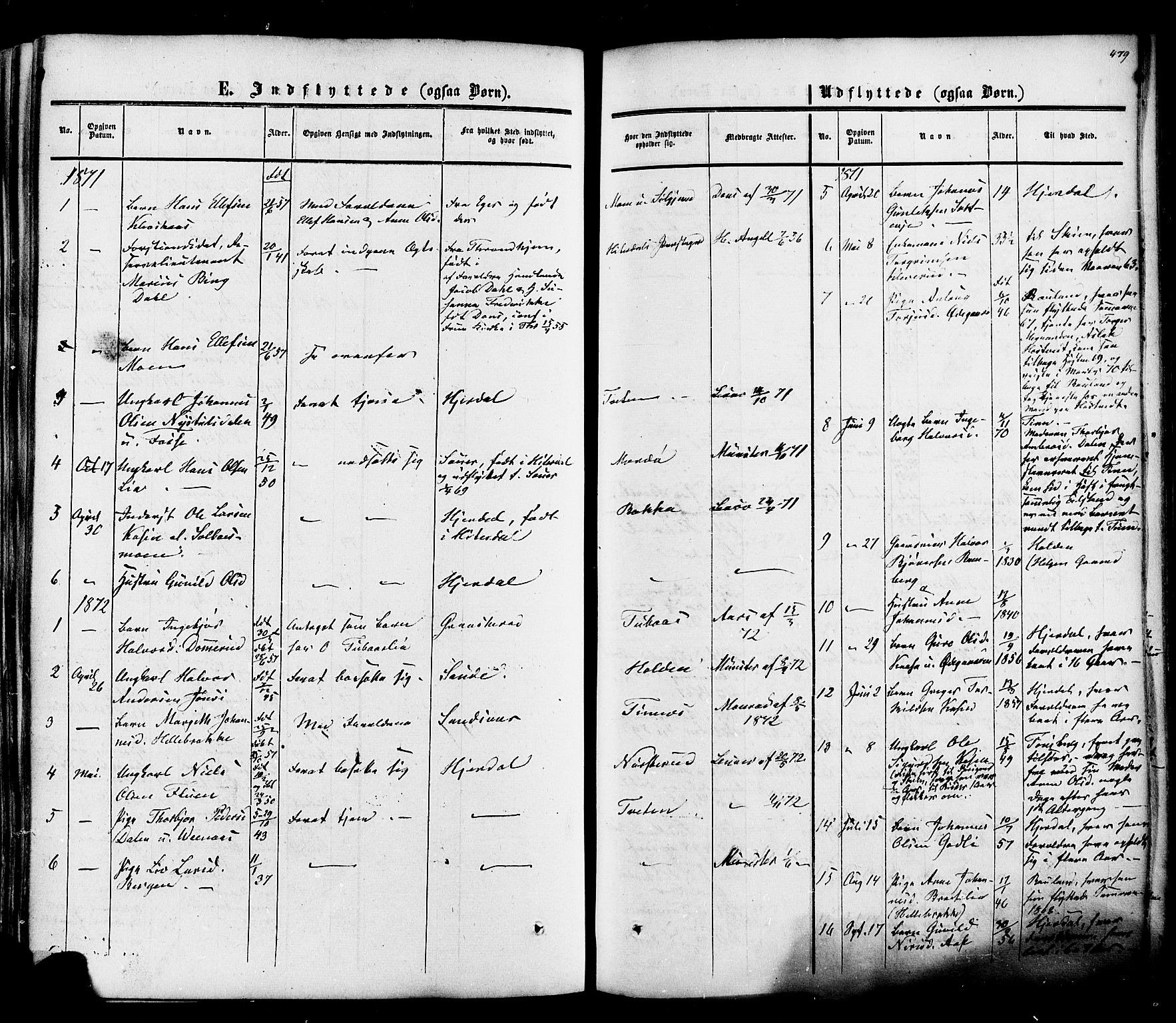 Heddal kirkebøker, SAKO/A-268/F/Fa/L0007: Parish register (official) no. I 7, 1855-1877, p. 479