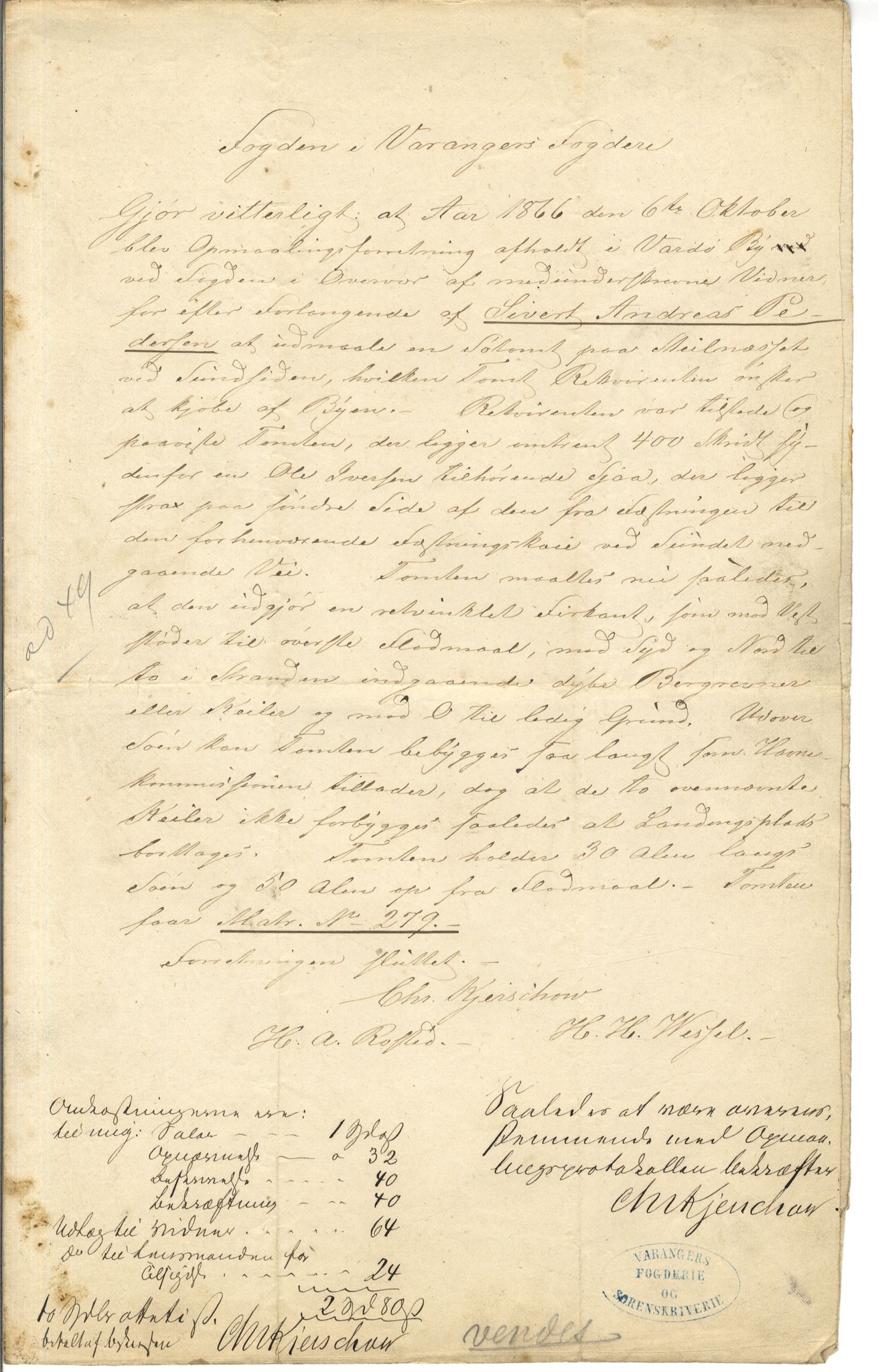 Brodtkorb handel A/S, VAMU/A-0001/Q/Qb/L0001: Skjøter og grunnbrev i Vardø by, 1822-1943, p. 290