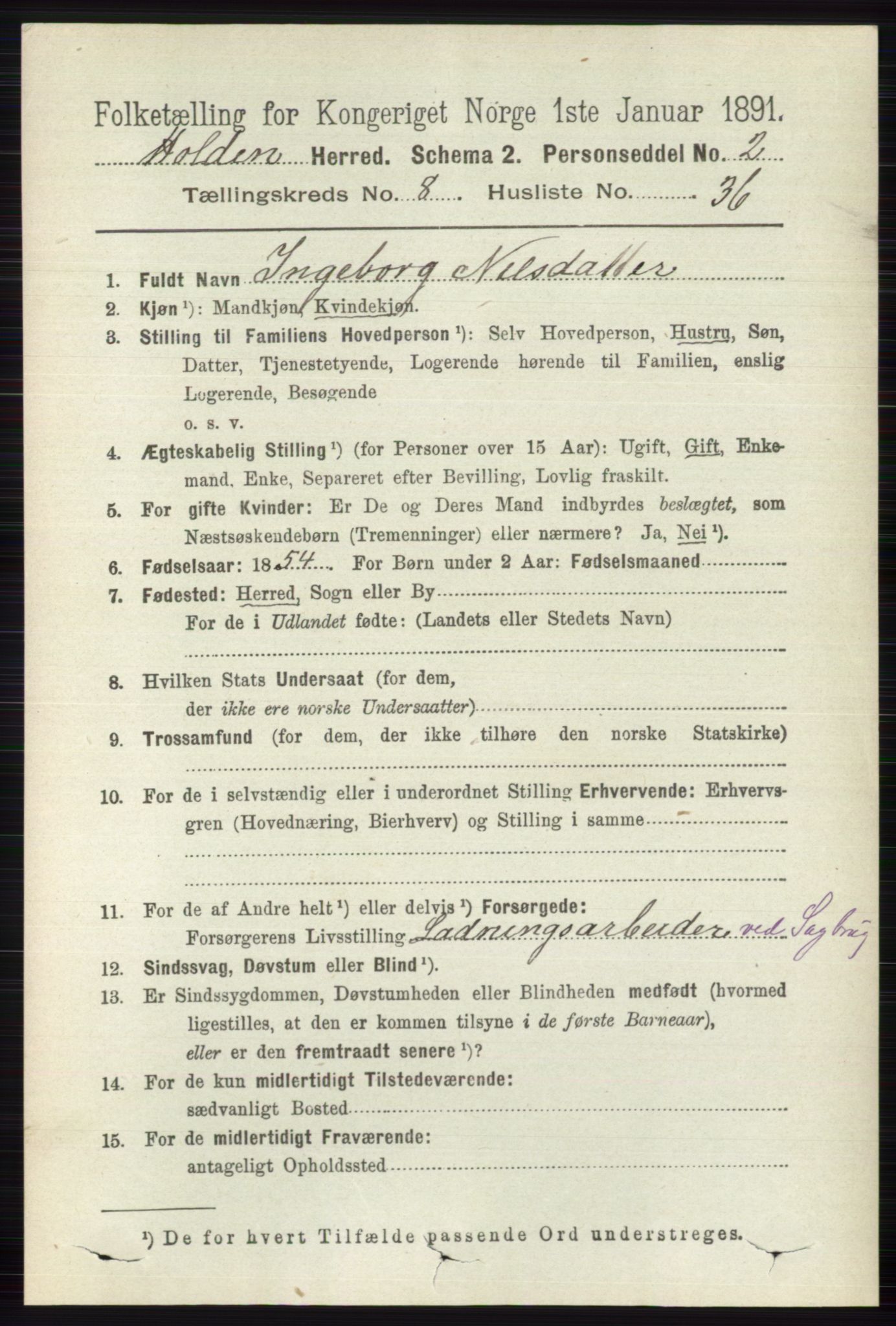 RA, 1891 census for 0819 Holla, 1891, p. 3908