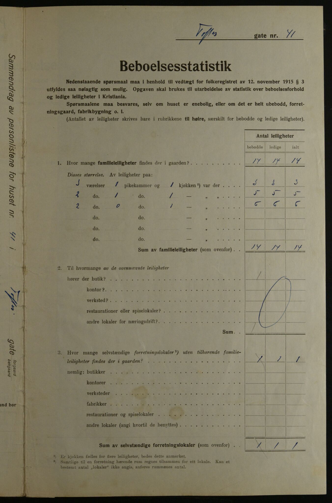 OBA, Municipal Census 1923 for Kristiania, 1923, p. 124128