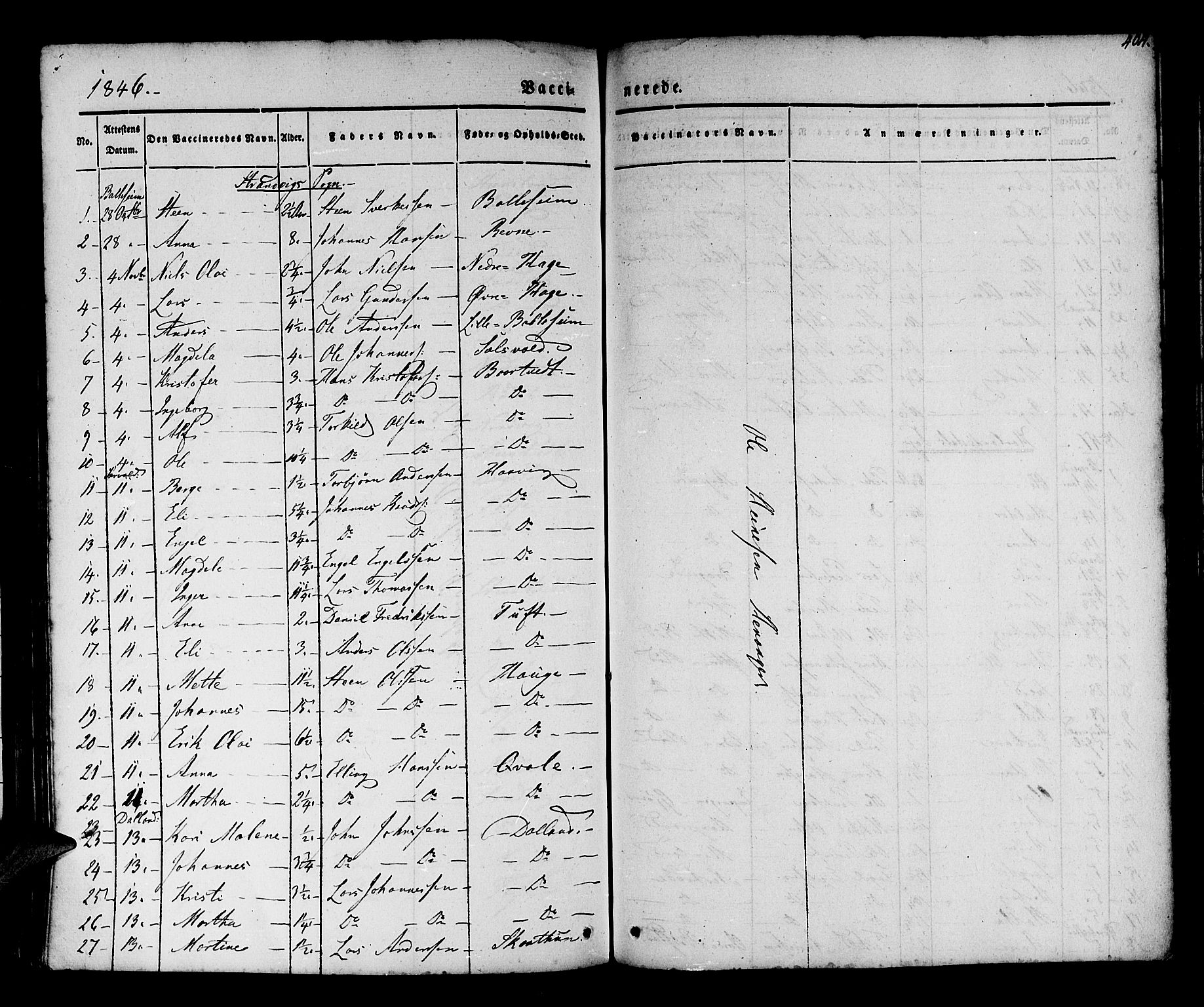Os sokneprestembete, SAB/A-99929: Parish register (official) no. A 15, 1839-1851, p. 404