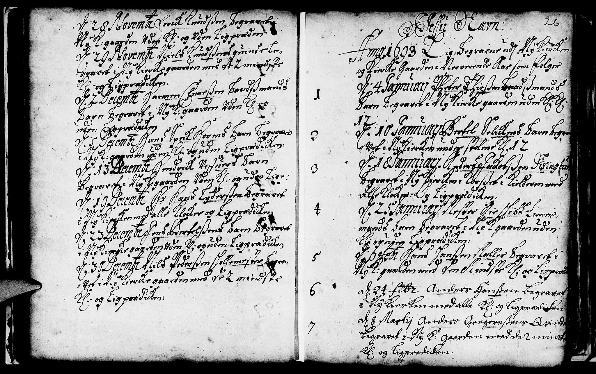 Nykirken Sokneprestembete, SAB/A-77101/H/Haa/L0009: Parish register (official) no. A 9, 1689-1759, p. 26