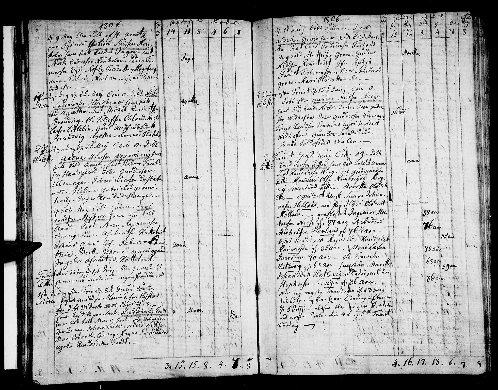 Stord sokneprestembete, AV/SAB-A-78201/H/Haa: Parish register (official) no. A 4, 1800-1815, p. 52