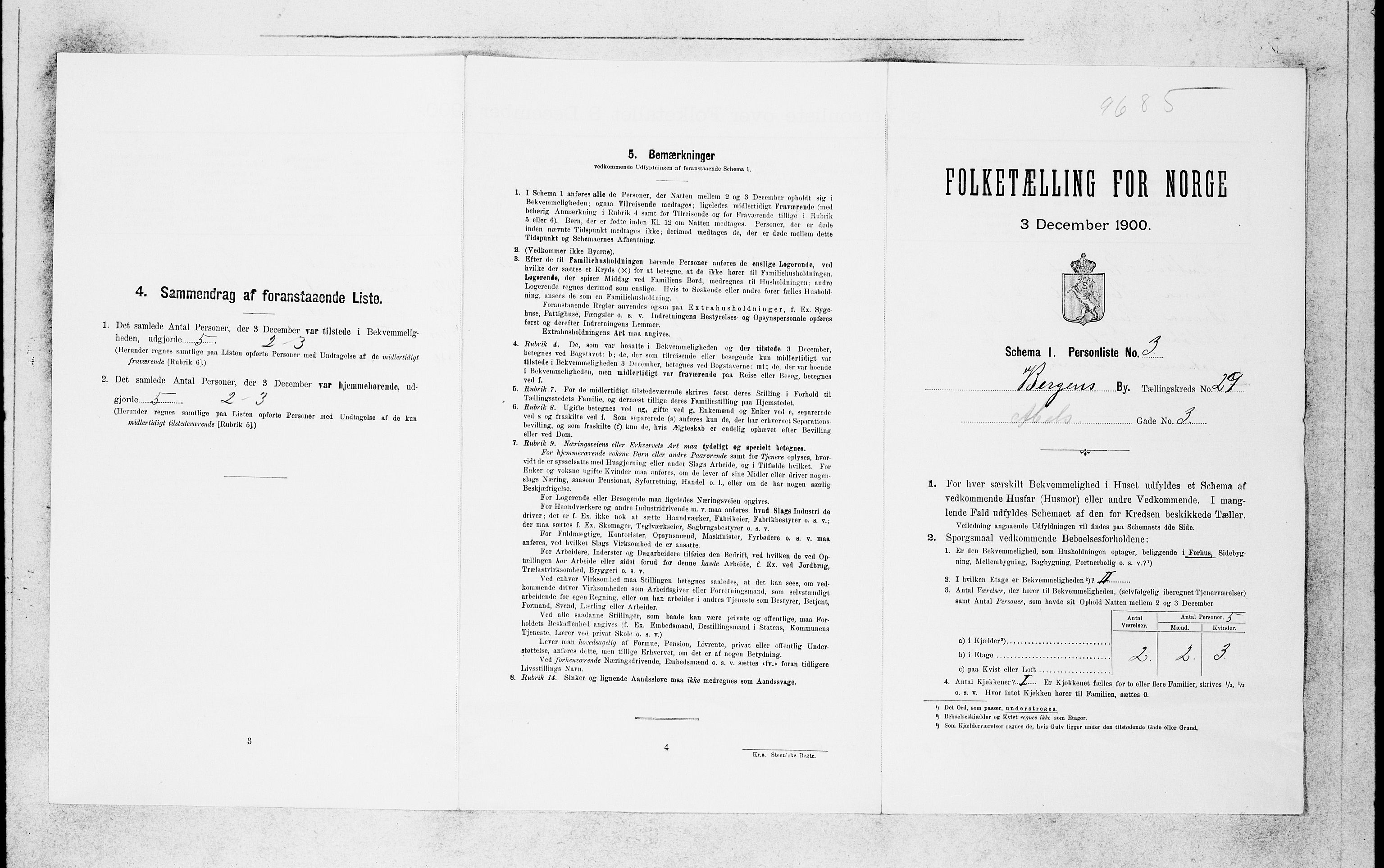 SAB, 1900 census for Bergen, 1900, p. 6050