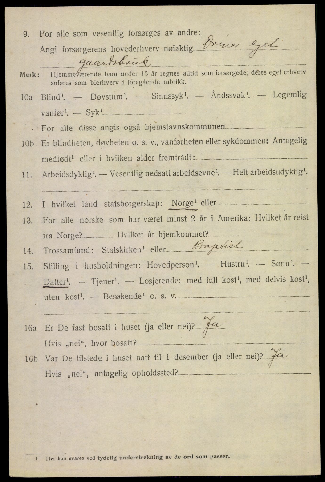 SAKO, 1920 census for Tinn, 1920, p. 4639