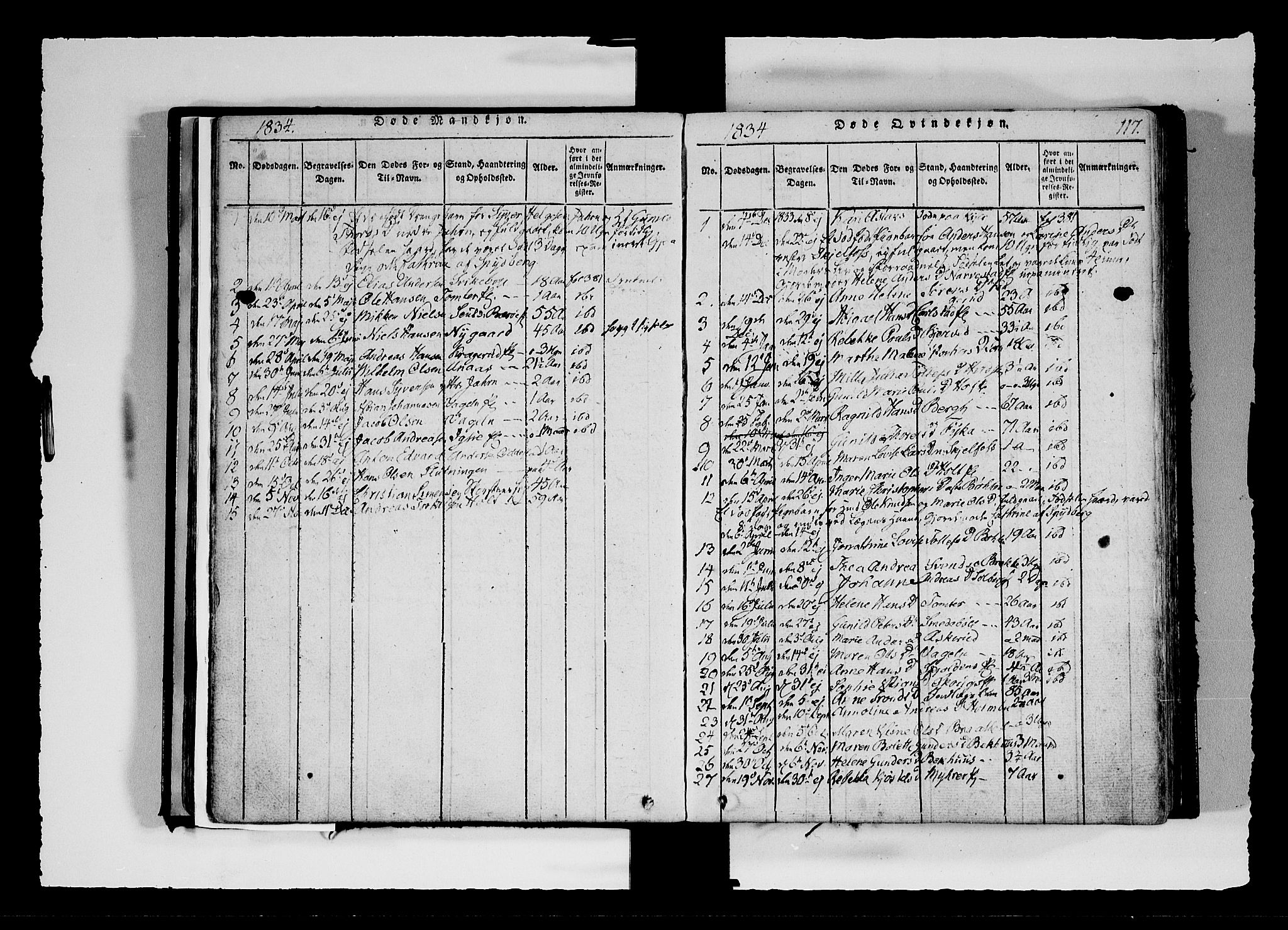 Hobøl prestekontor Kirkebøker, AV/SAO-A-2002/F/Fa/L0002: Parish register (official) no. I 2, 1814-1841, p. 117