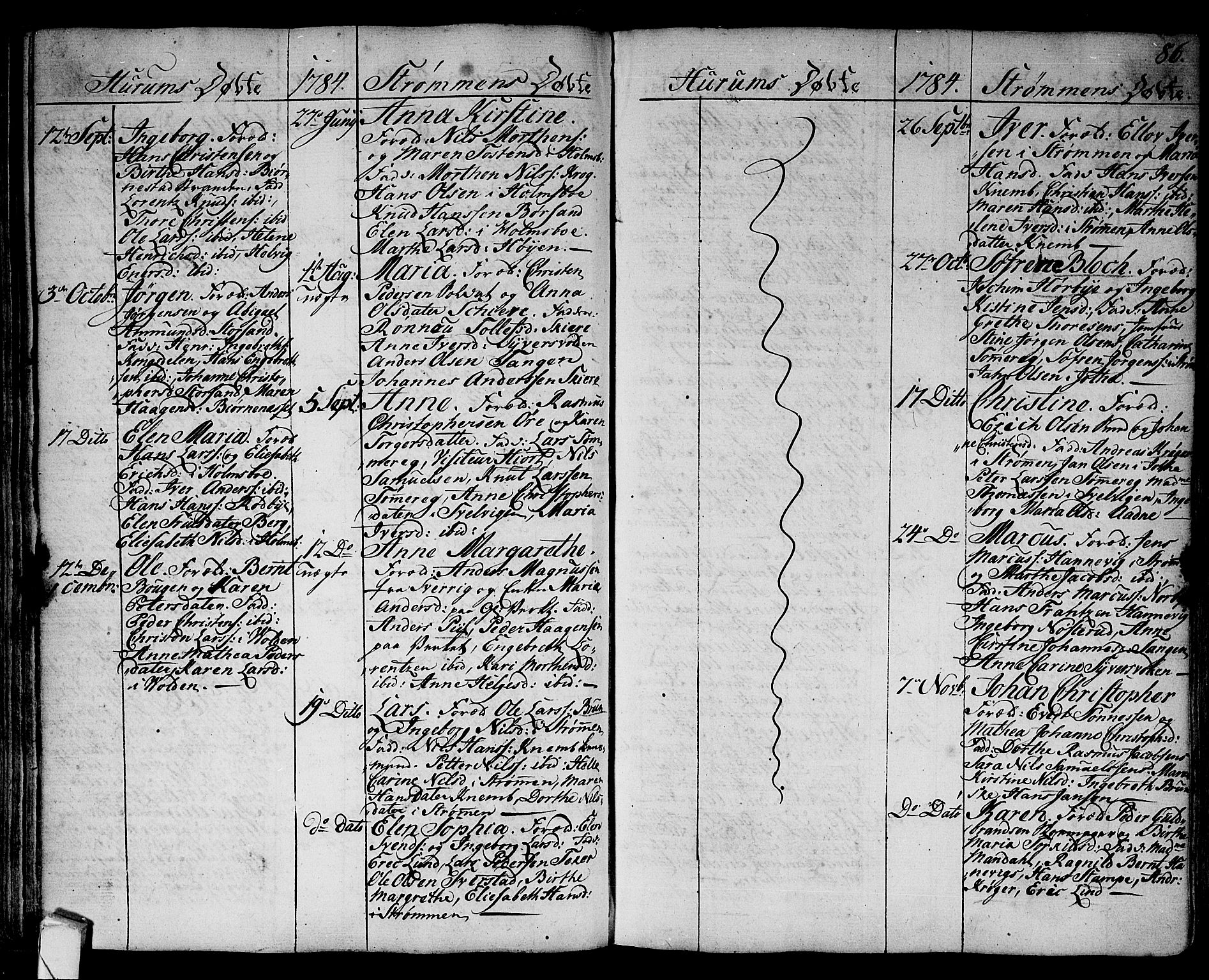 Hurum kirkebøker, AV/SAKO-A-229/F/Fa/L0007: Parish register (official) no. 7, 1771-1810, p. 86