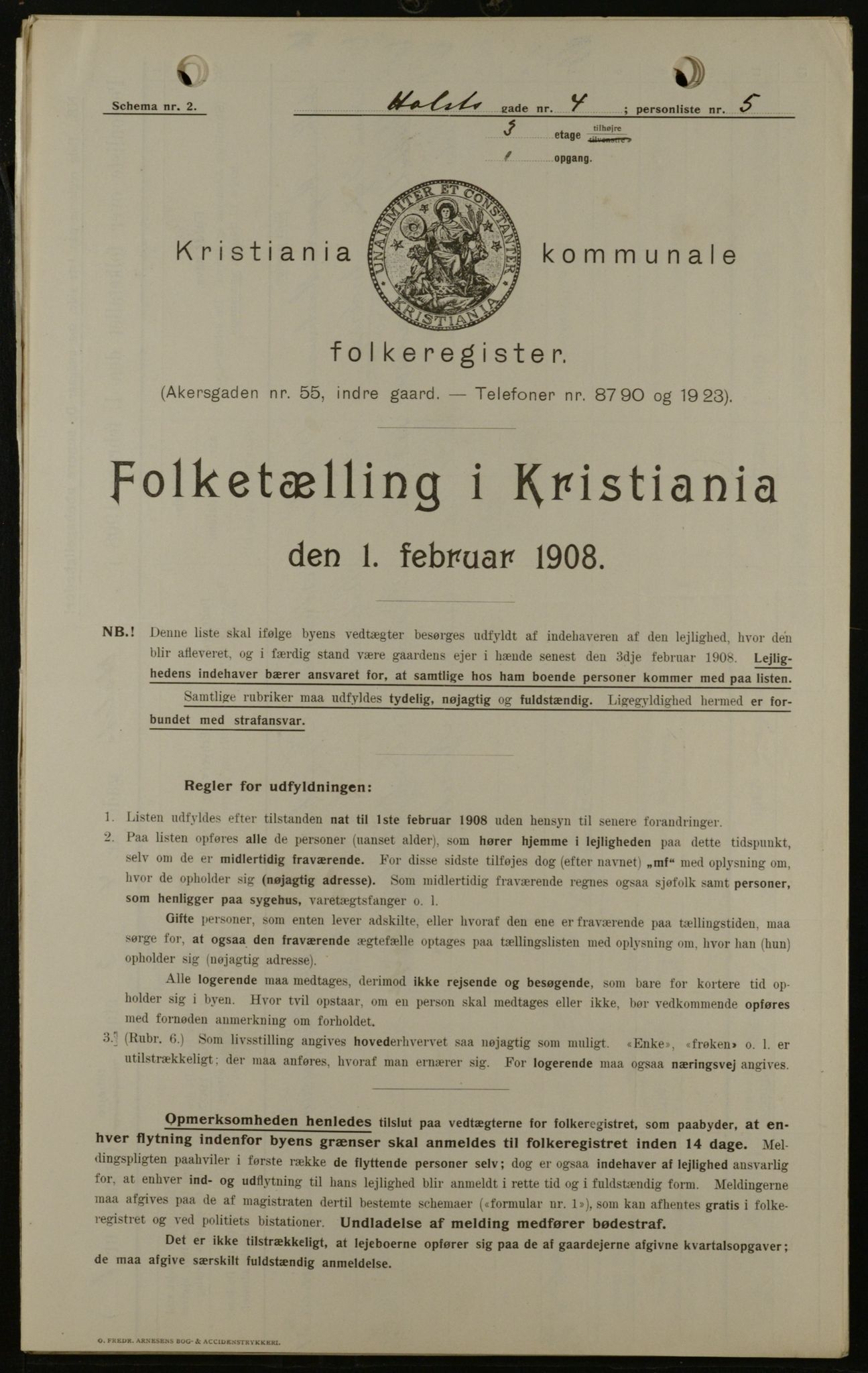 OBA, Municipal Census 1908 for Kristiania, 1908, p. 36861