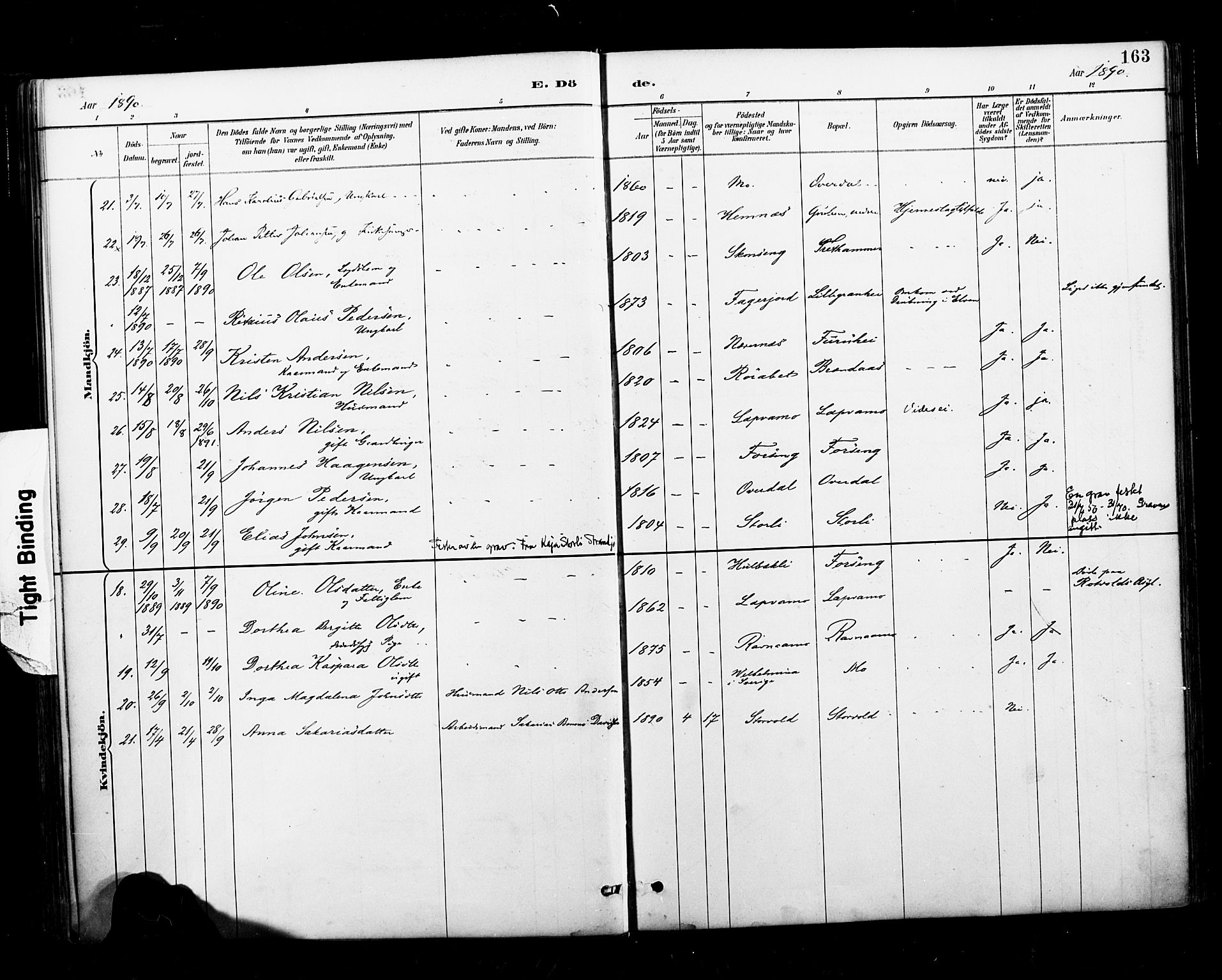 Ministerialprotokoller, klokkerbøker og fødselsregistre - Nordland, AV/SAT-A-1459/827/L0401: Parish register (official) no. 827A13, 1887-1905, p. 163