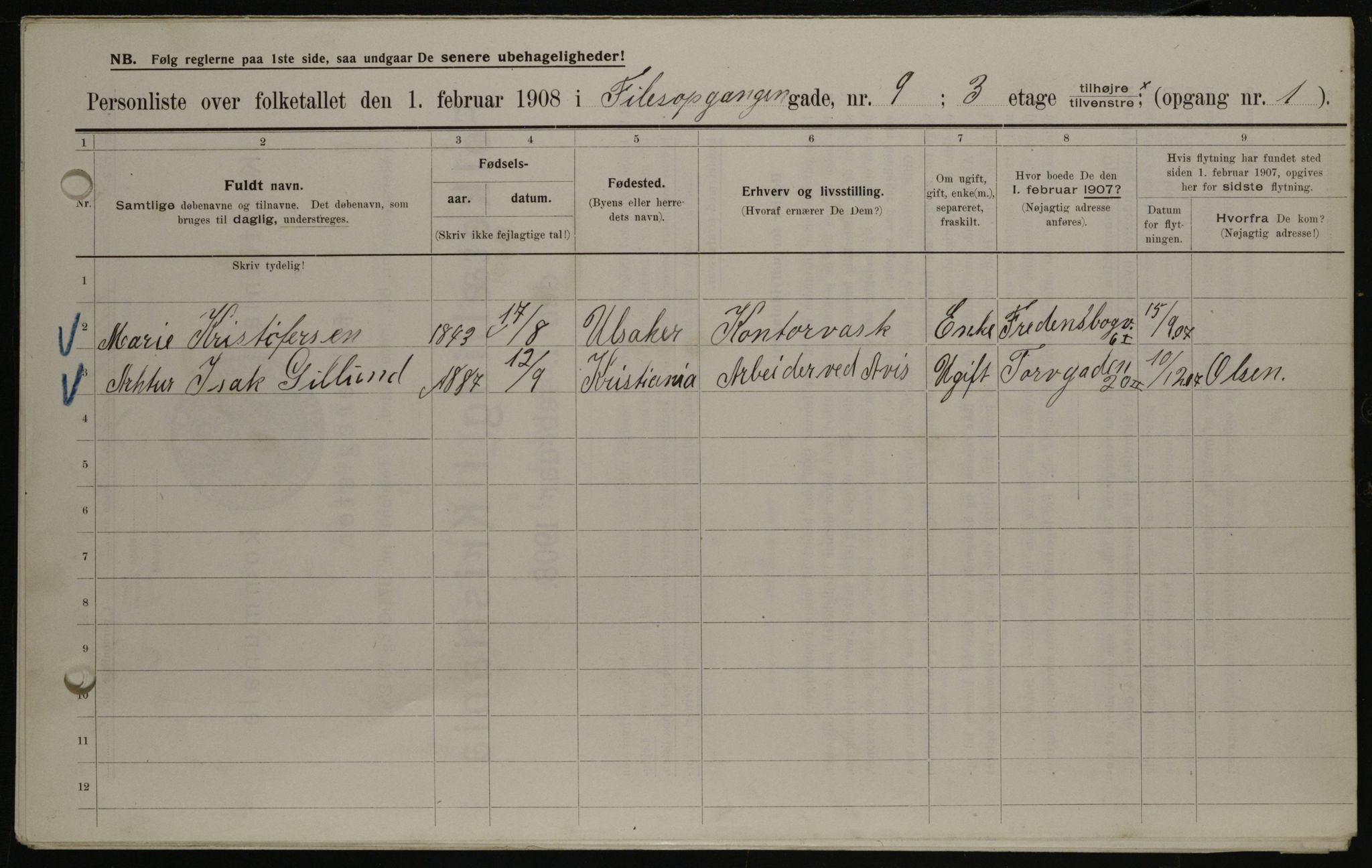 OBA, Municipal Census 1908 for Kristiania, 1908, p. 21928