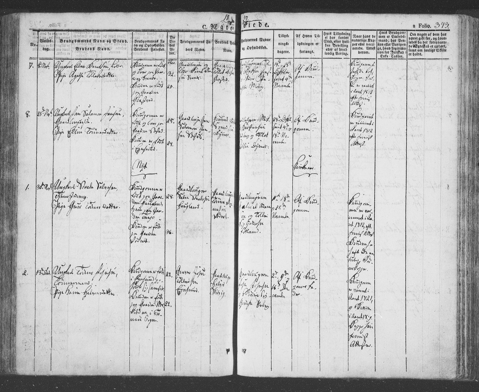 Eigersund sokneprestkontor, SAST/A-101807/S08/L0009: Parish register (official) no. A 9, 1827-1850, p. 343