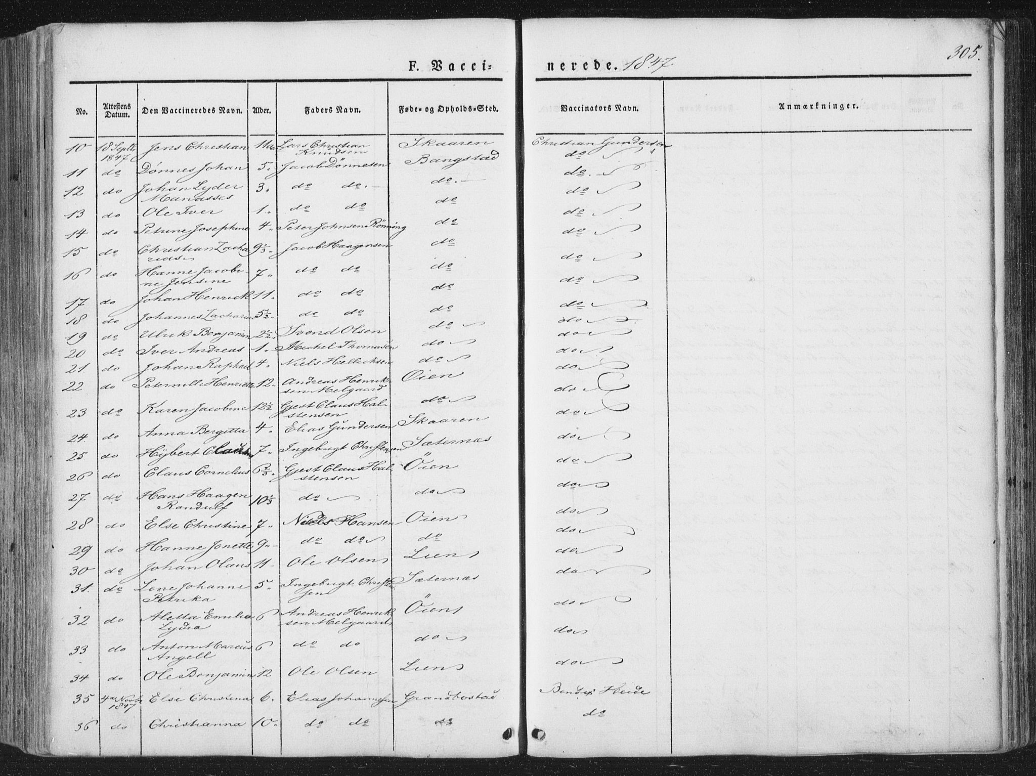 Ministerialprotokoller, klokkerbøker og fødselsregistre - Nordland, AV/SAT-A-1459/810/L0144: Parish register (official) no. 810A07 /1, 1841-1862, p. 305