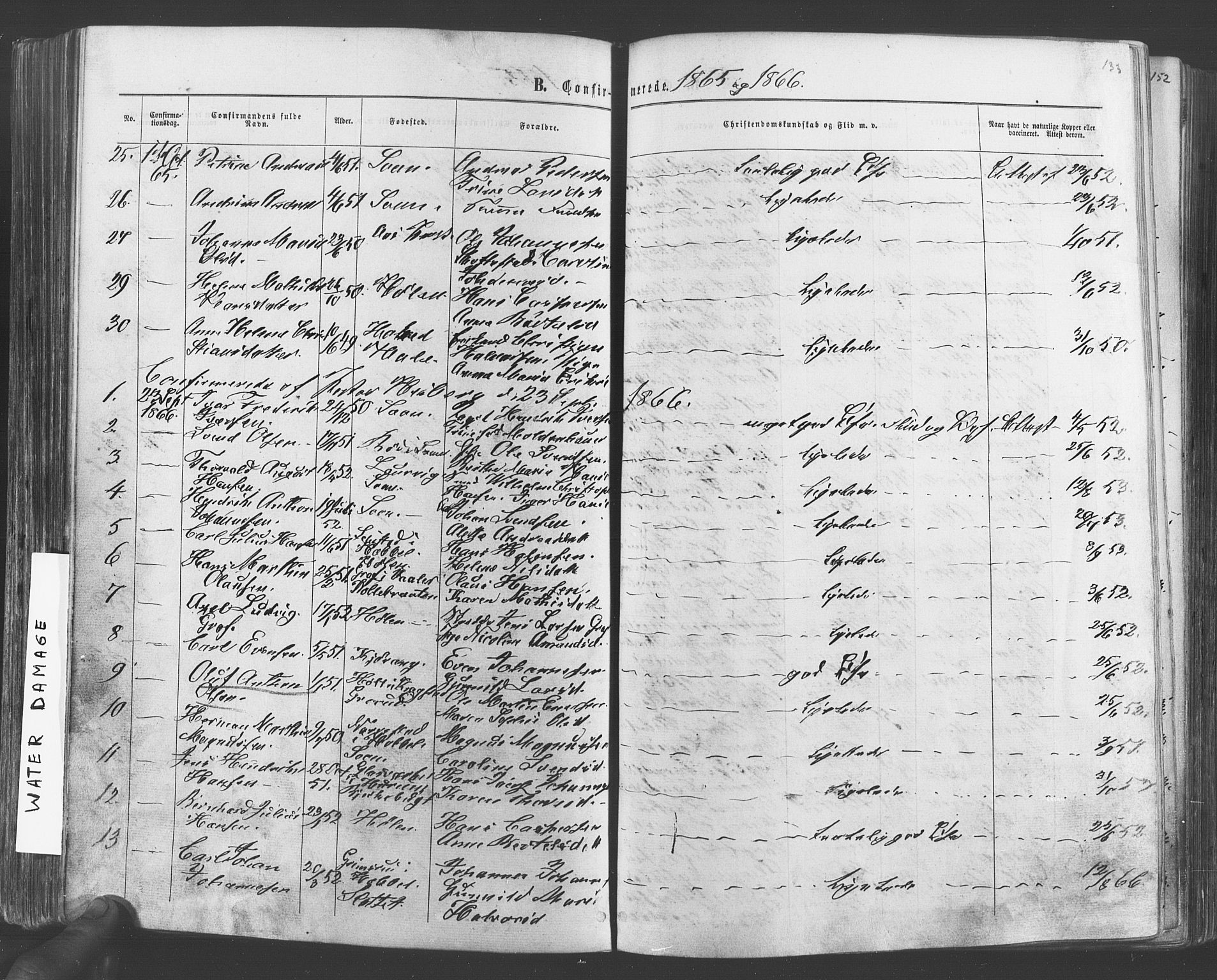 Vestby prestekontor Kirkebøker, SAO/A-10893/F/Fa/L0008: Parish register (official) no. I 8, 1863-1877, p. 133