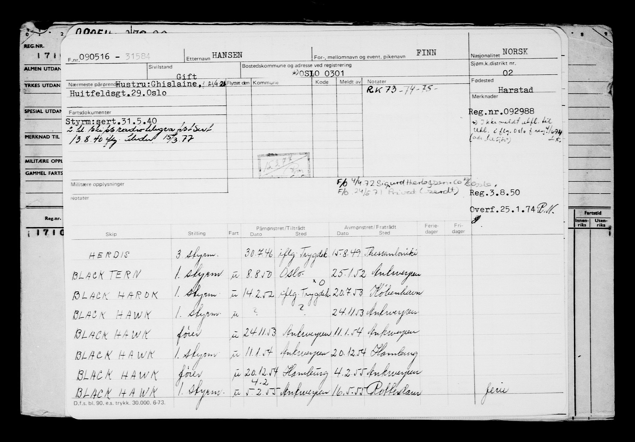 Direktoratet for sjømenn, AV/RA-S-3545/G/Gb/L0138: Hovedkort, 1916, p. 800