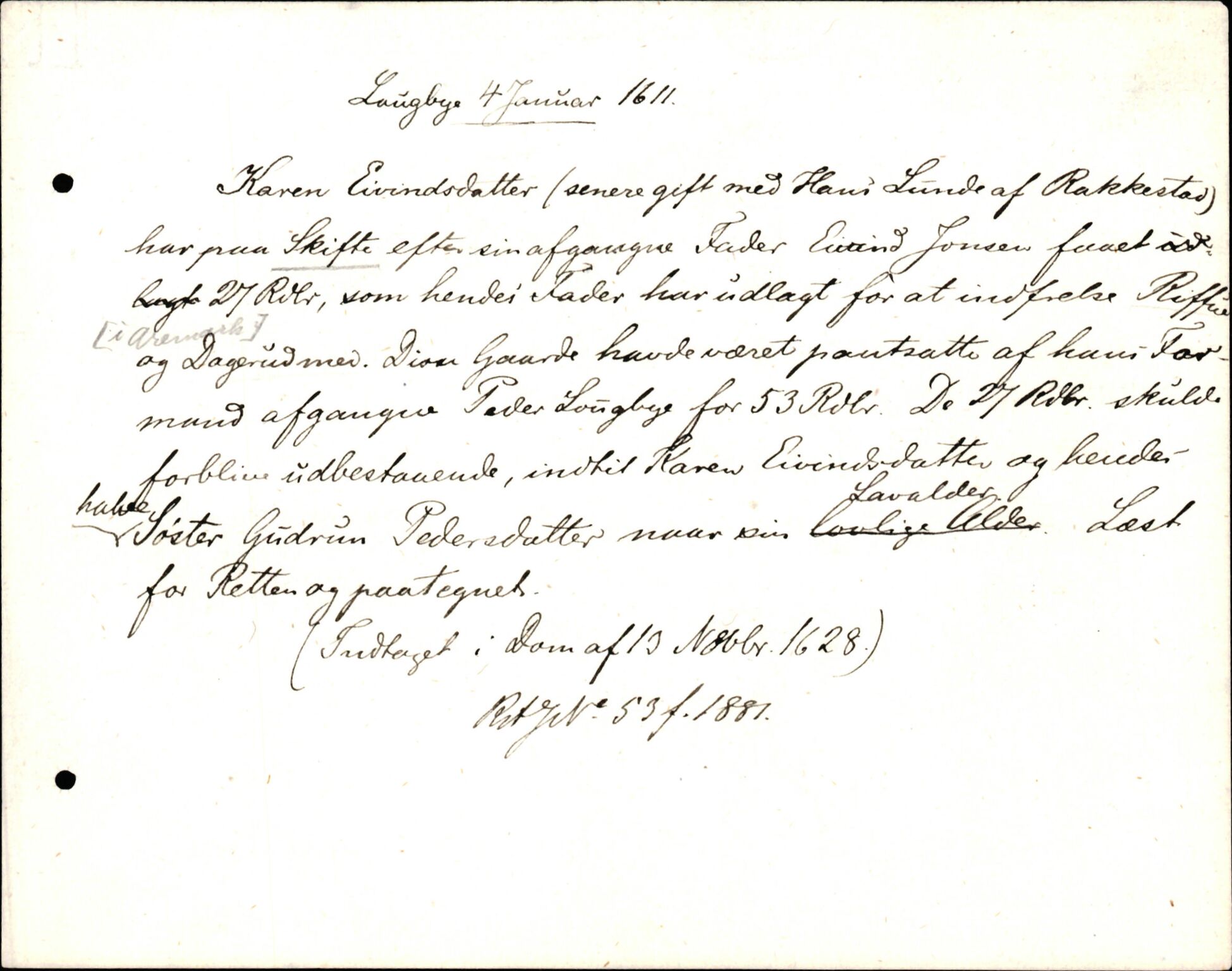 Riksarkivets diplomsamling, AV/RA-EA-5965/F35/F35d/L0002: Innlånte diplomer, seddelregister, 1592-1620, p. 569