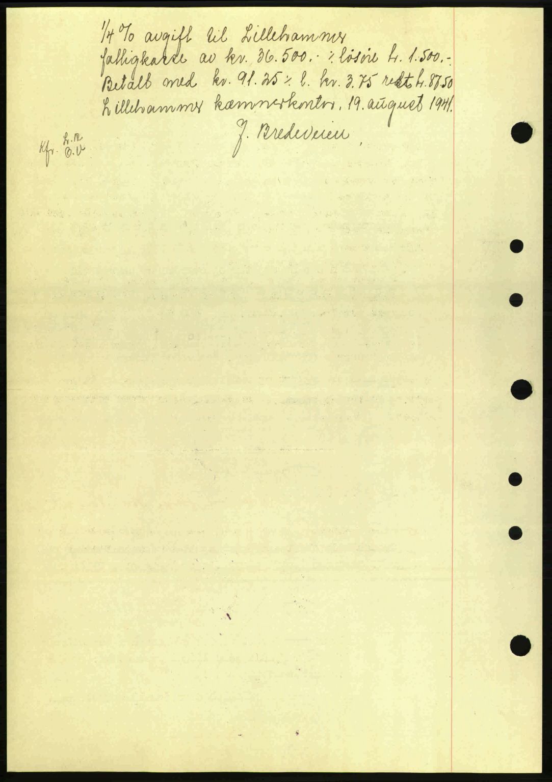 Sør-Gudbrandsdal tingrett, SAH/TING-004/H/Hb/Hbd/L0009: Mortgage book no. A9, 1941-1941, Diary no: : 1402/1941