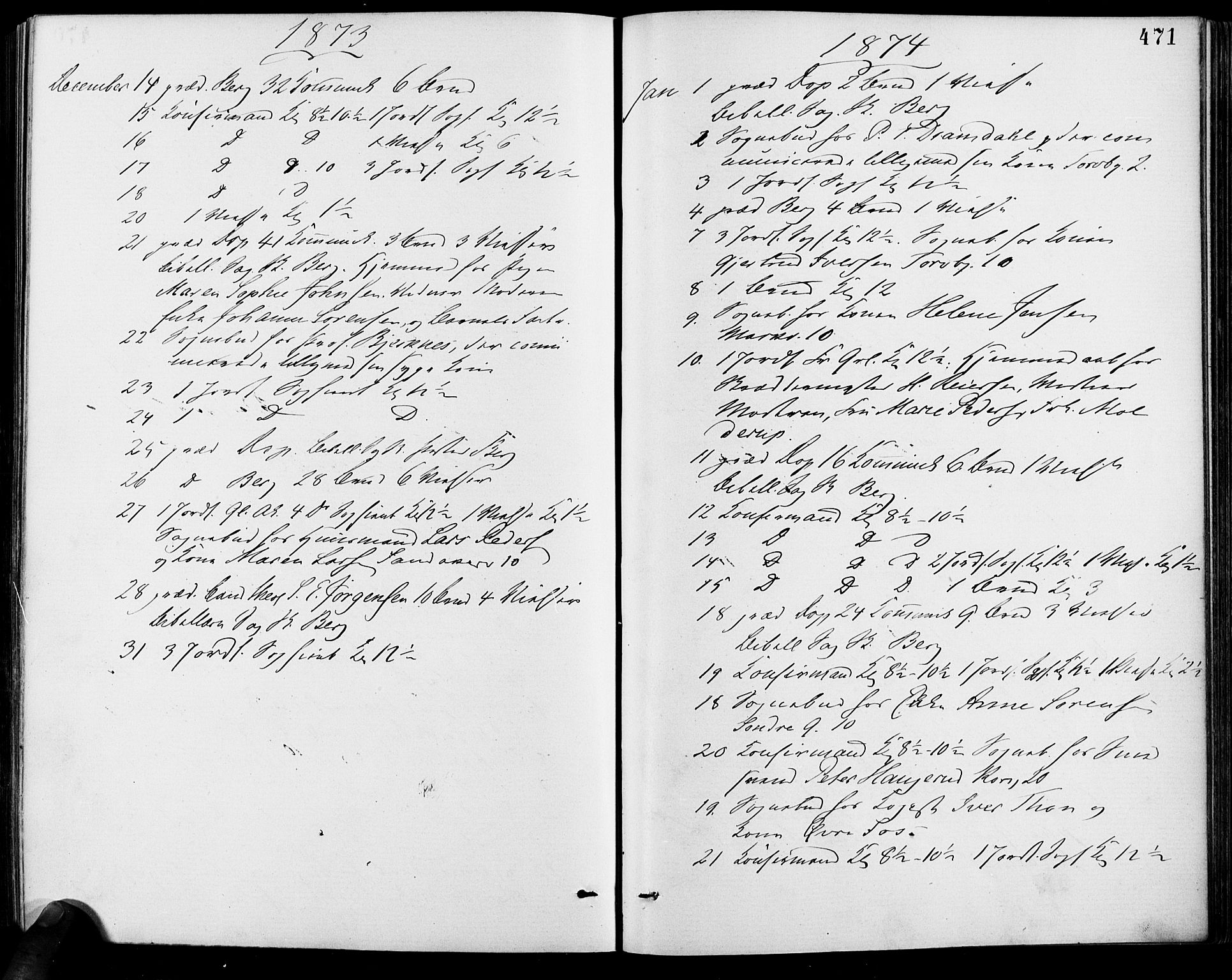 Gamle Aker prestekontor Kirkebøker, SAO/A-10617a/F/L0005: Parish register (official) no. 5, 1873-1881, p. 471