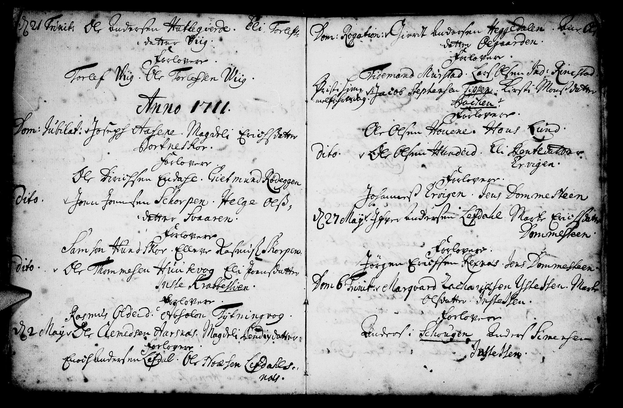 Davik sokneprestembete, SAB/A-79701/H/Haa/Haaa/L0001: Parish register (official) no. A 1, 1710-1742, p. 3