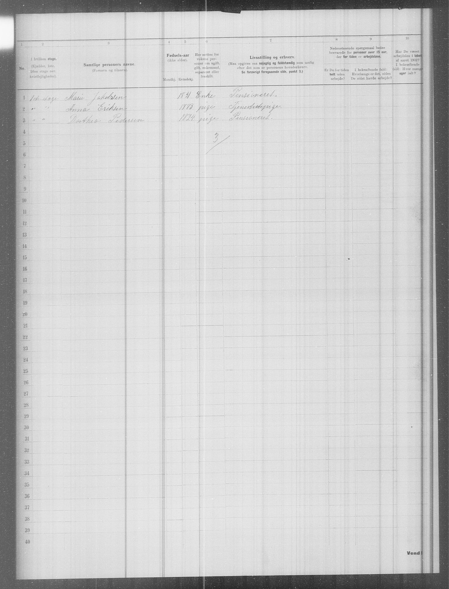 OBA, Municipal Census 1902 for Kristiania, 1902, p. 8839