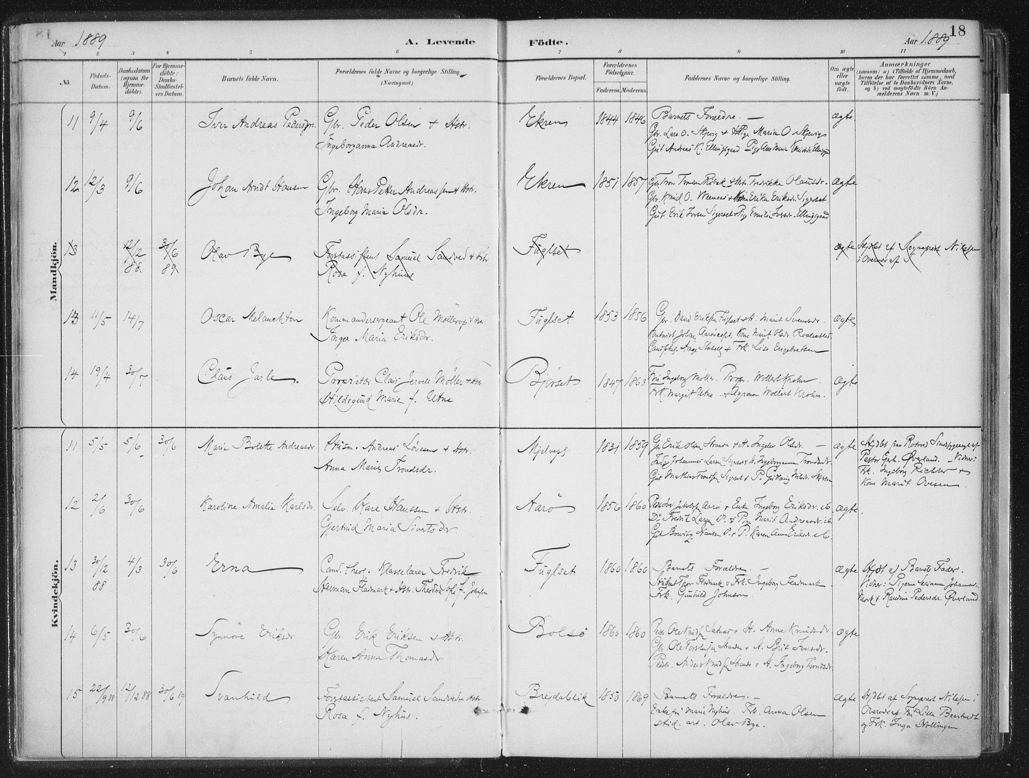 Ministerialprotokoller, klokkerbøker og fødselsregistre - Møre og Romsdal, AV/SAT-A-1454/555/L0658: Parish register (official) no. 555A09, 1887-1917, p. 18