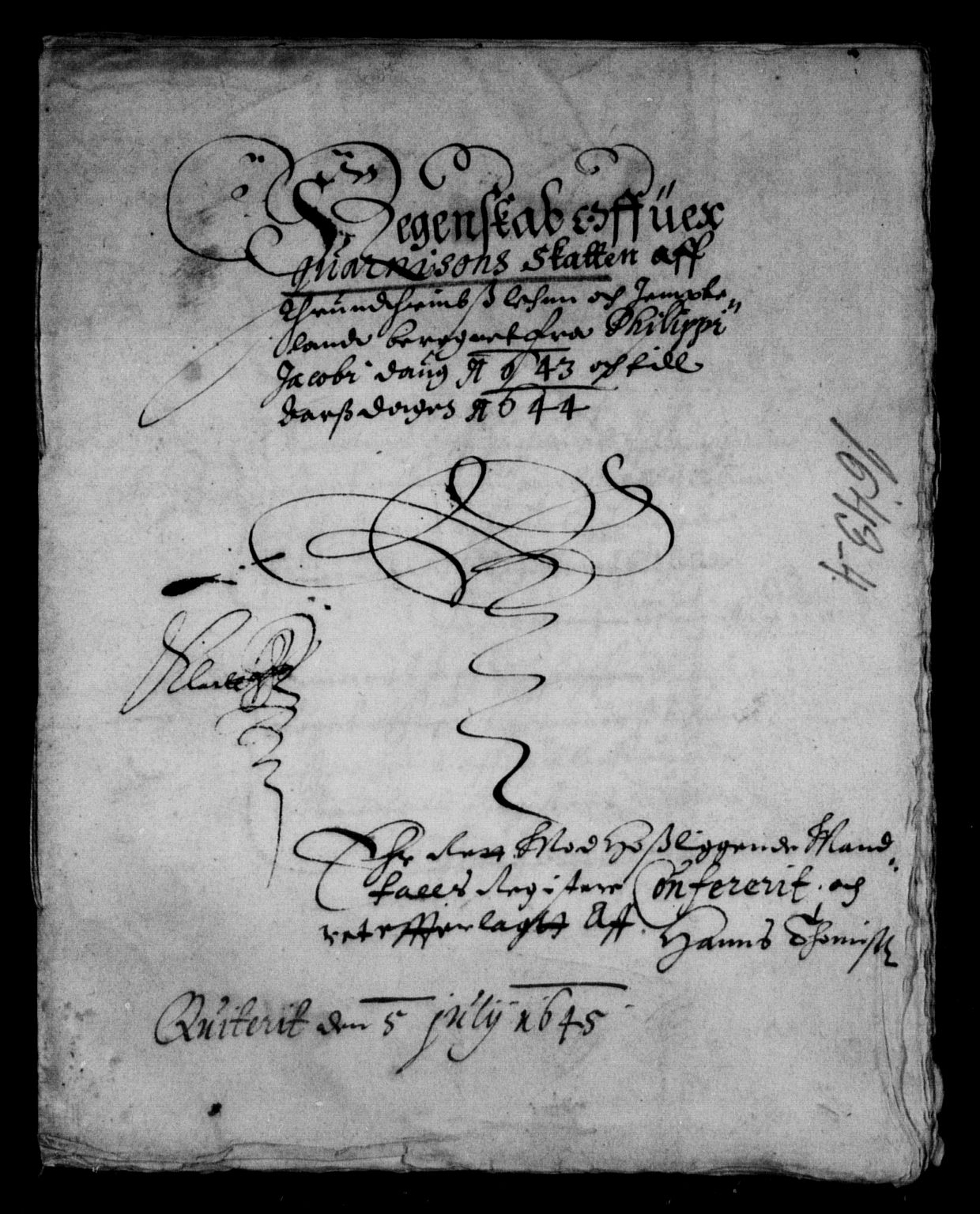 Rentekammeret inntil 1814, Reviderte regnskaper, Lensregnskaper, RA/EA-5023/R/Rb/Rbw/L0079: Trondheim len, 1643-1644