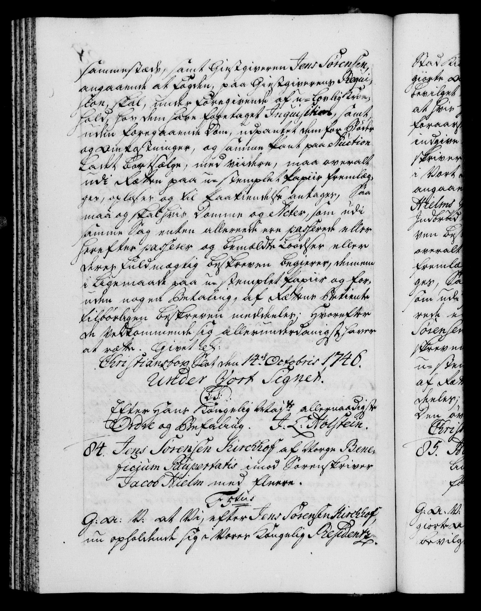 Danske Kanselli 1572-1799, AV/RA-EA-3023/F/Fc/Fca/Fcaa/L0035: Norske registre, 1746-1748, p. 58b