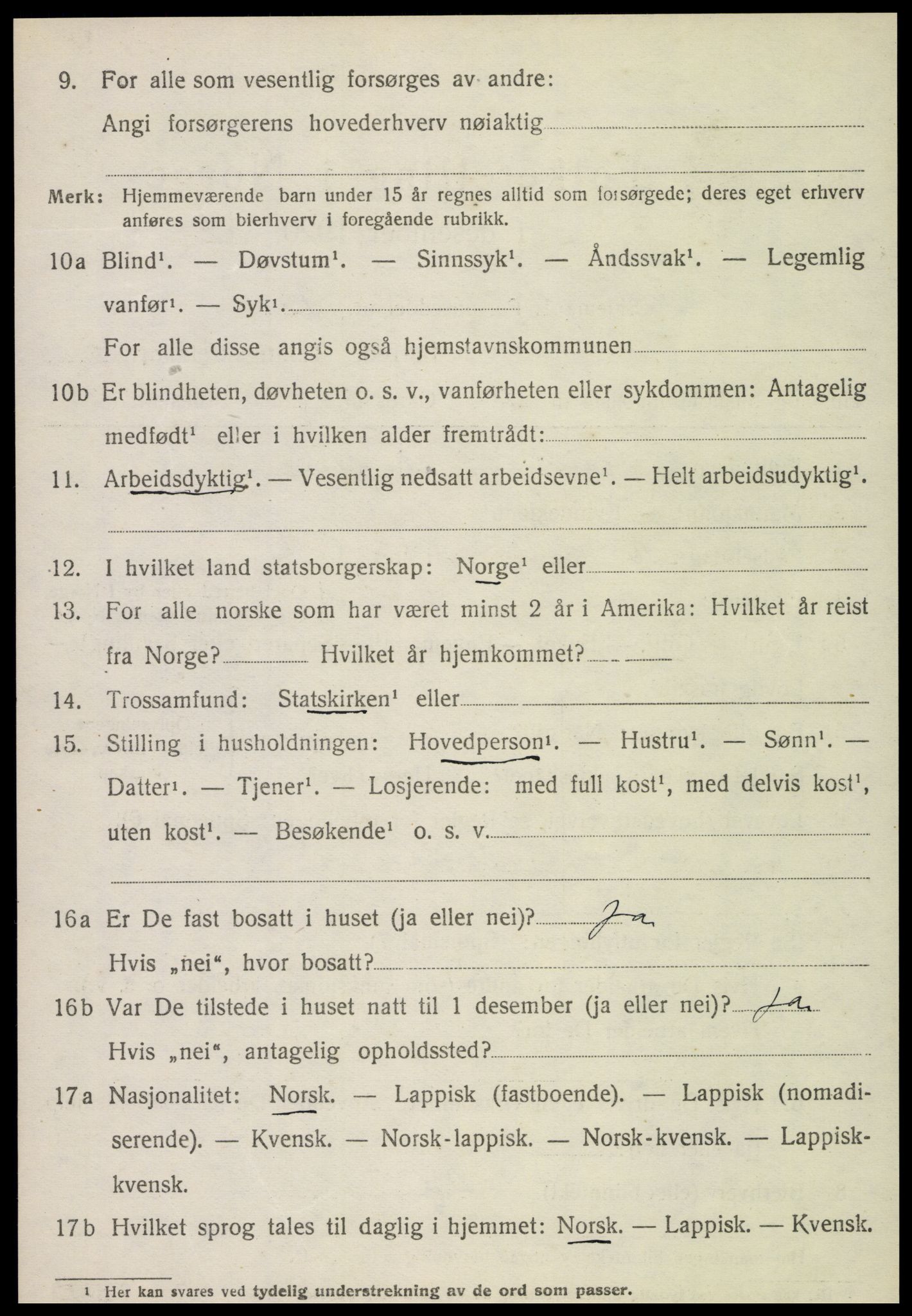 SAT, 1920 census for Leka, 1920, p. 1714