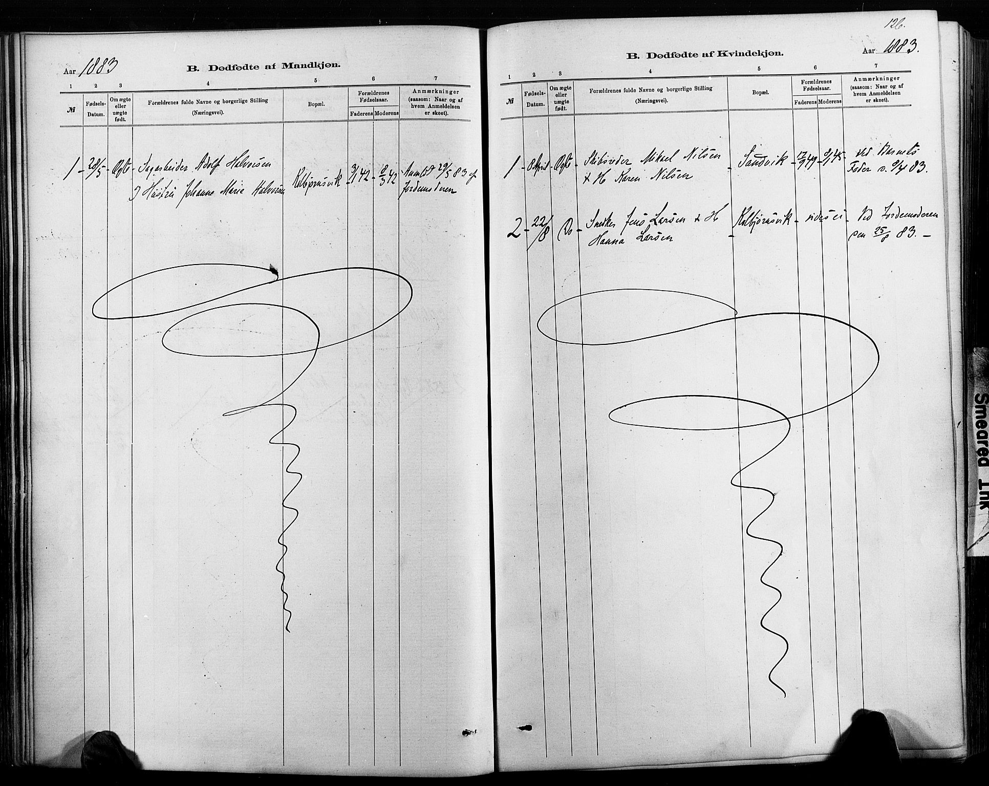 Hisøy sokneprestkontor, AV/SAK-1111-0020/F/Fa/L0003: Parish register (official) no. A 3, 1881-1894, p. 126