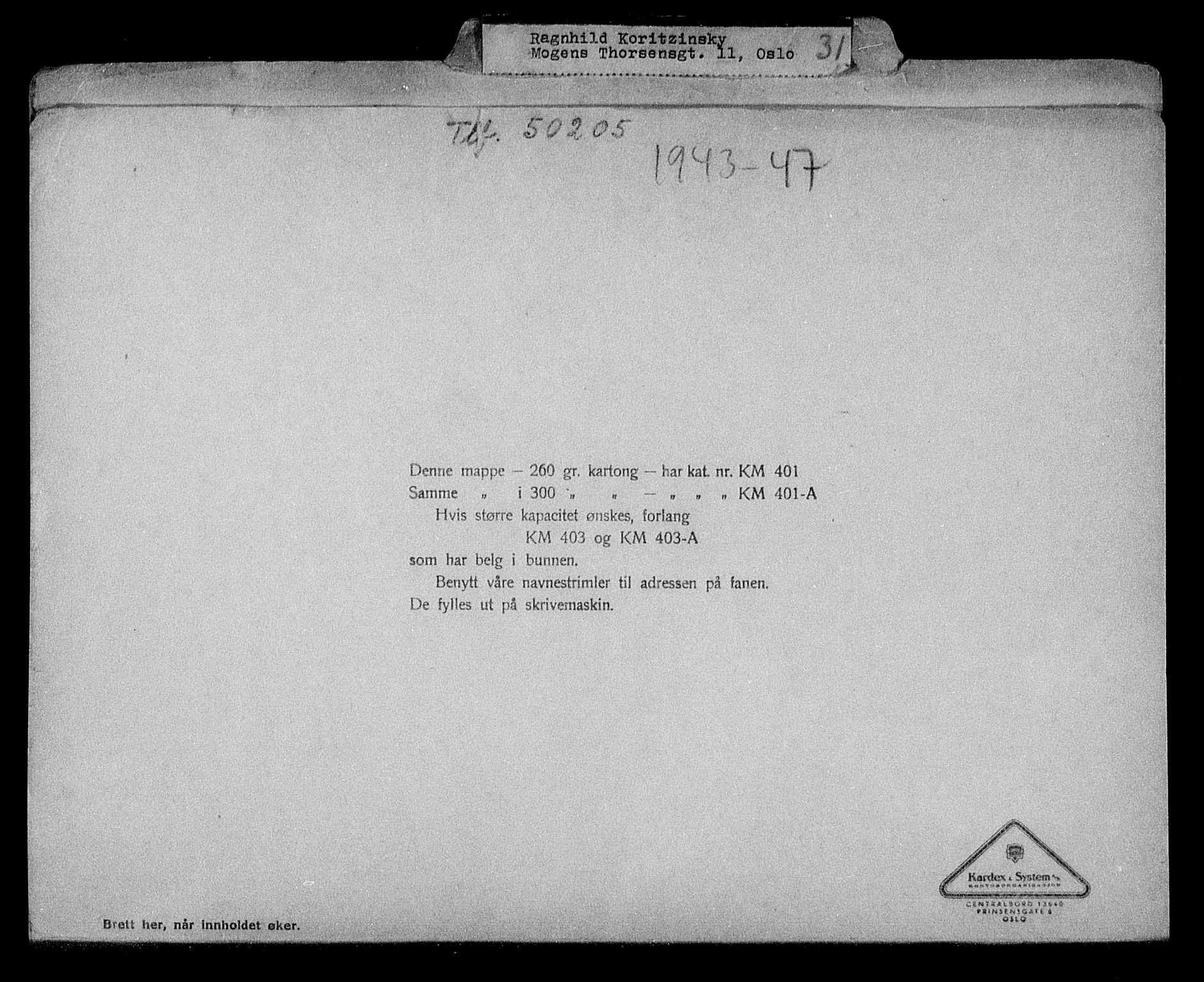 Justisdepartementet, Tilbakeføringskontoret for inndratte formuer, AV/RA-S-1564/H/Hc/Hcc/L0952: --, 1945-1947, p. 584