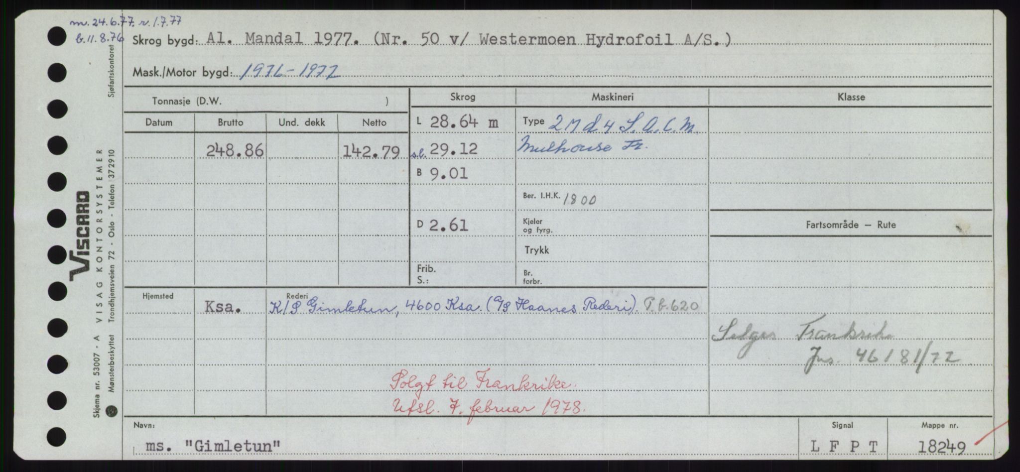 Sjøfartsdirektoratet med forløpere, Skipsmålingen, RA/S-1627/H/Hd/L0012: Fartøy, G-Glø, p. 361