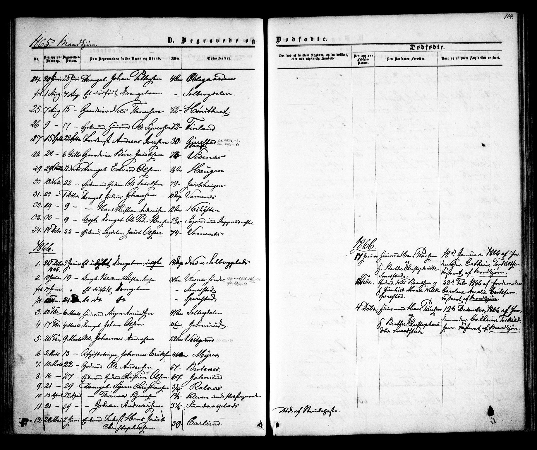 Skiptvet prestekontor Kirkebøker, SAO/A-20009/F/Fa/L0007: Parish register (official) no. 7, 1861-1866, p. 114