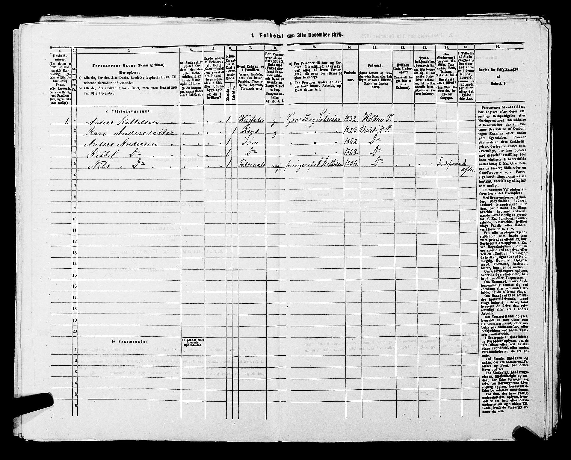 SAKO, 1875 census for 0819P Holla, 1875, p. 862