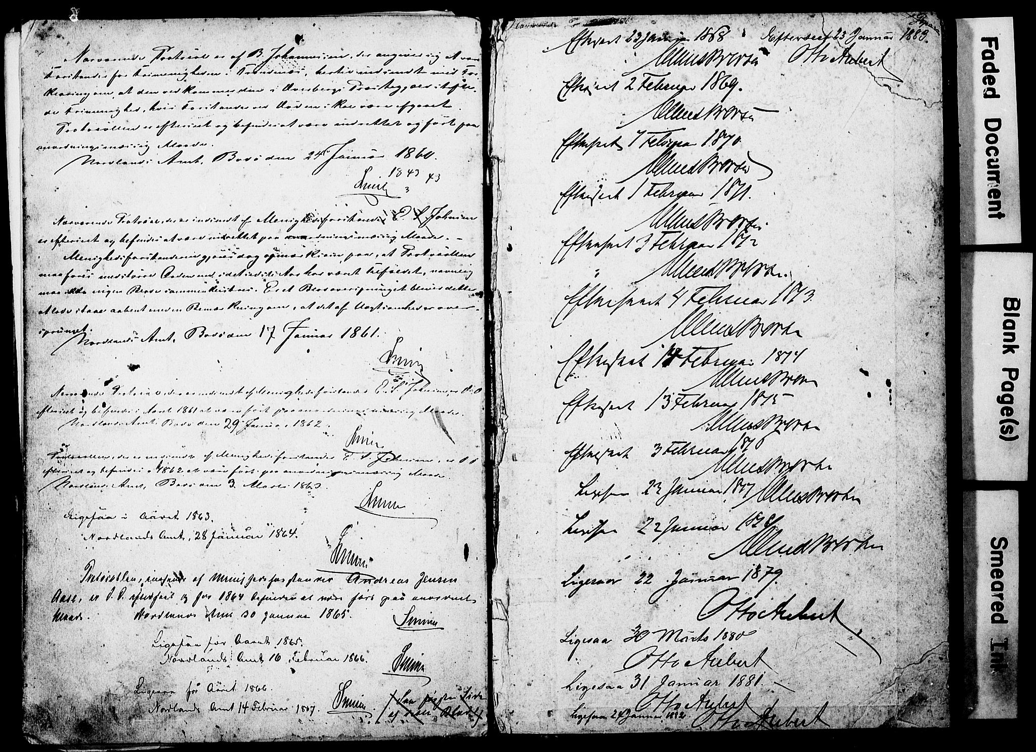 Ministerialprotokoller, klokkerbøker og fødselsregistre - Nordland, AV/SAT-A-1459/897/L1418: Dissenter register no. 897D01, 1859-1883