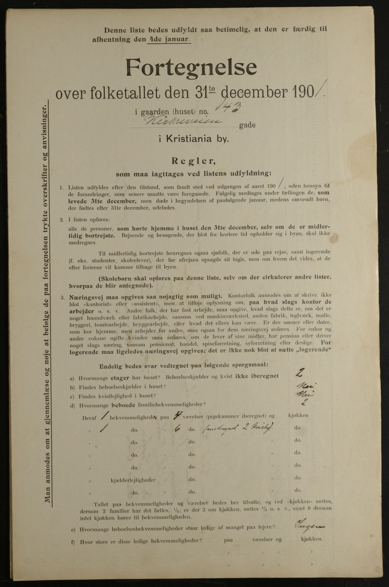 OBA, Municipal Census 1901 for Kristiania, 1901, p. 7919