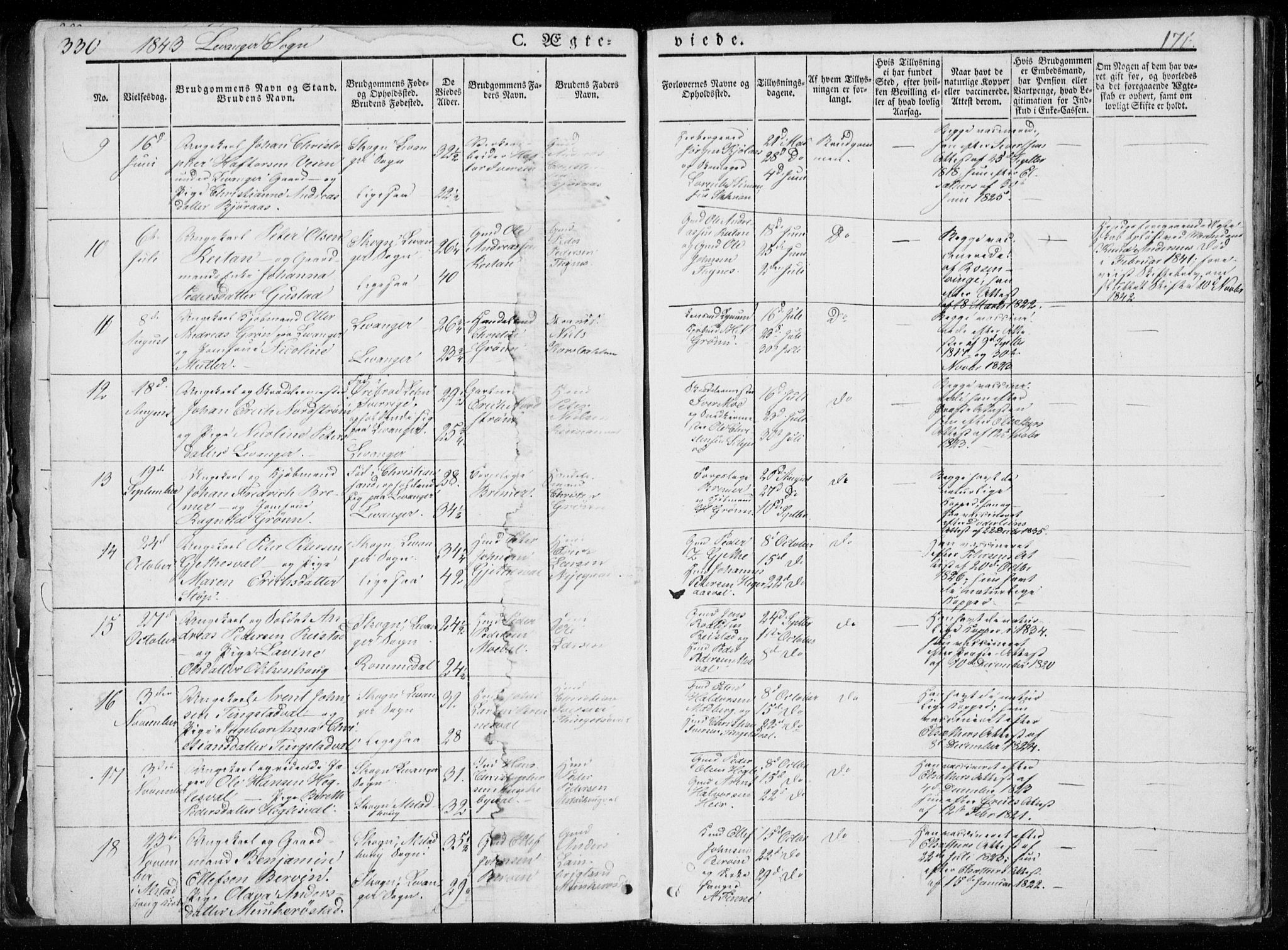 Ministerialprotokoller, klokkerbøker og fødselsregistre - Nord-Trøndelag, SAT/A-1458/720/L0183: Parish register (official) no. 720A01, 1836-1855, p. 176