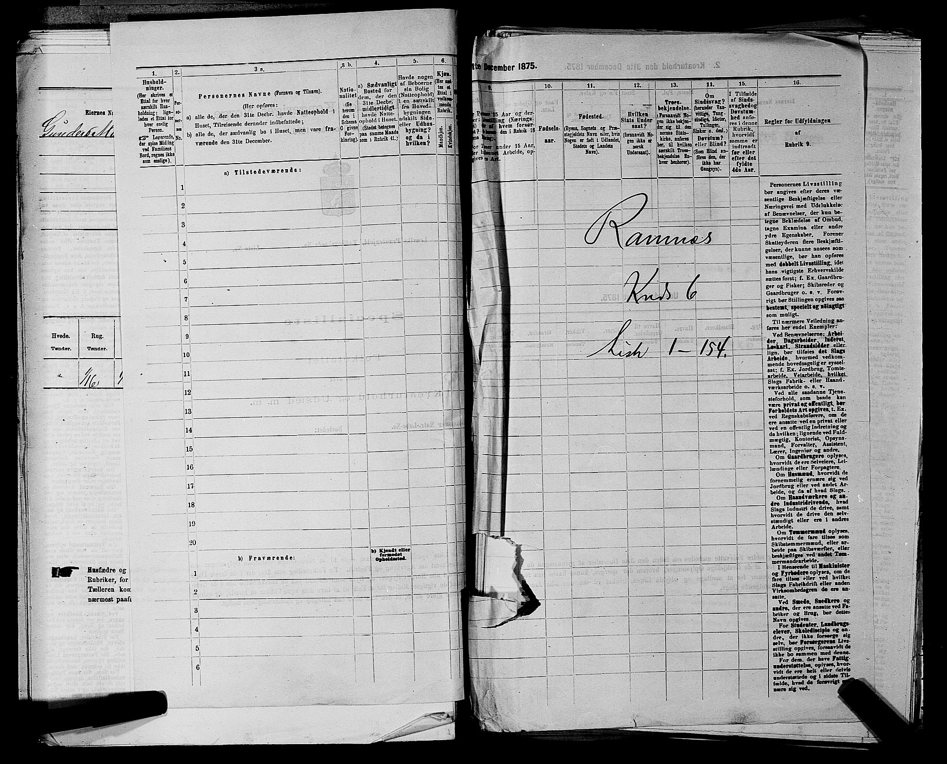 SAKO, 1875 census for 0718P Ramnes, 1875, p. 974