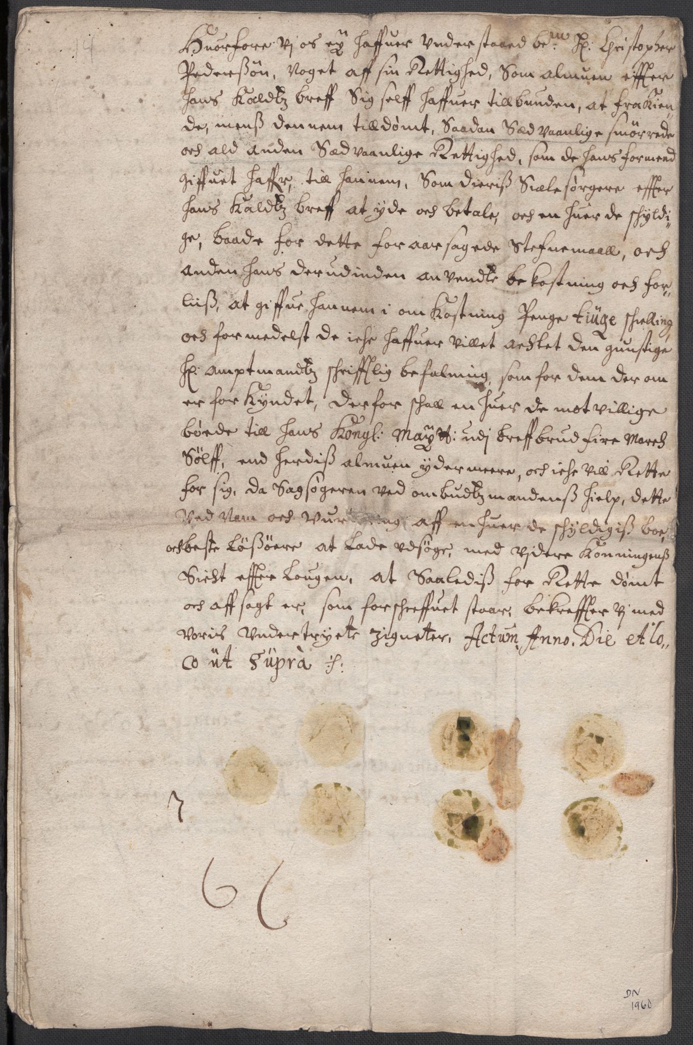 Riksarkivets diplomsamling, AV/RA-EA-5965/F15/L0031: Prestearkiv - Aust-Agder, Vest-Agder og Rogaland, 1575-1768, p. 42