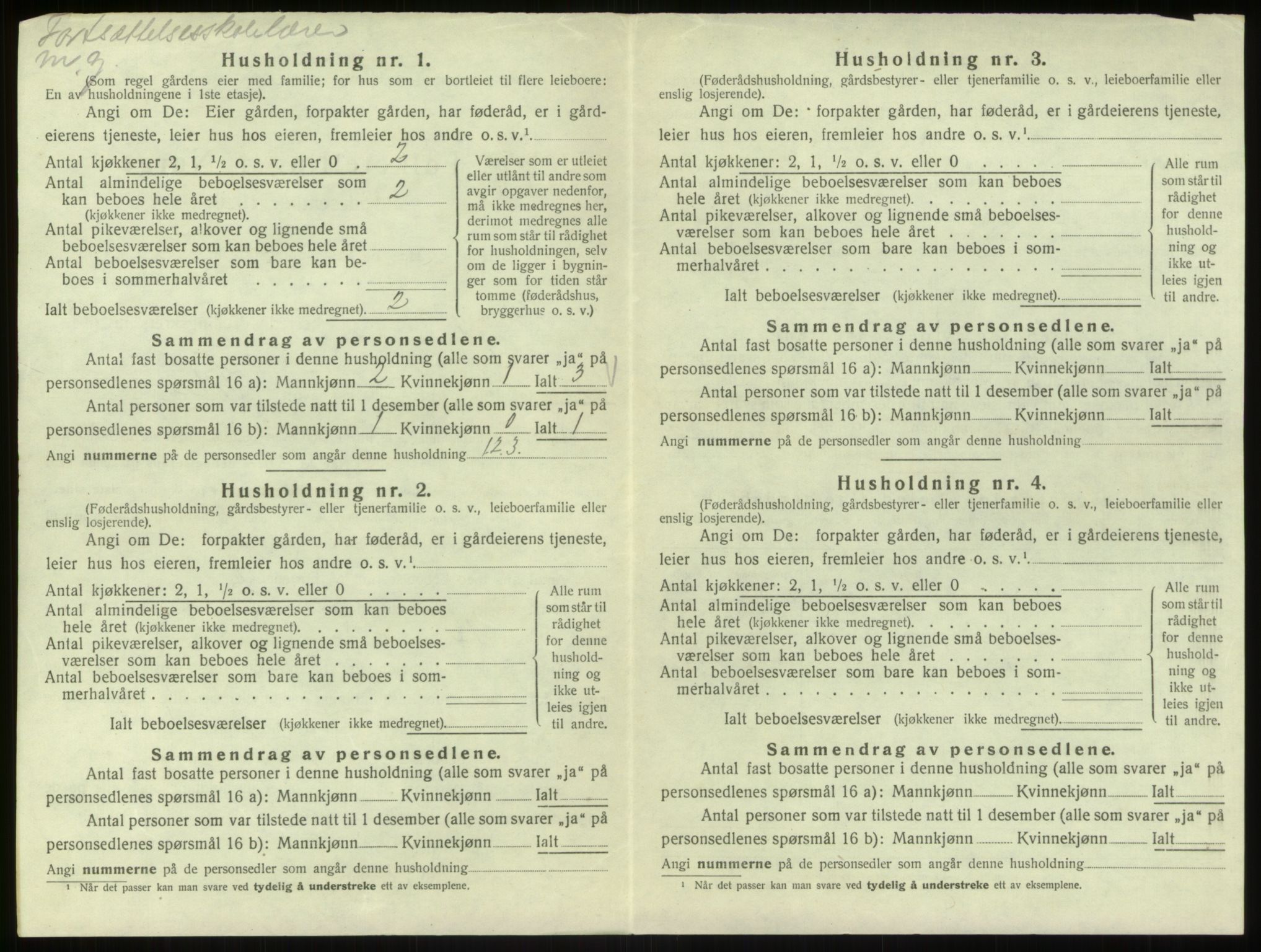 SAB, 1920 census for Hosanger, 1920, p. 714