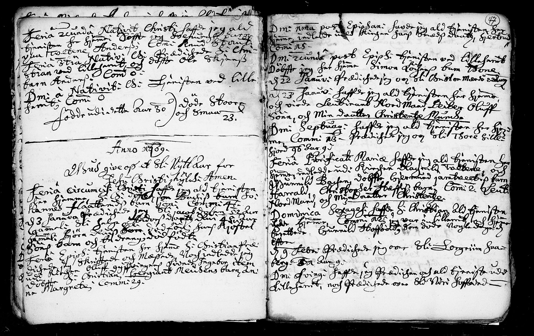 Heddal kirkebøker, SAKO/A-268/F/Fa/L0002: Parish register (official) no. I 2, 1699-1722, p. 47