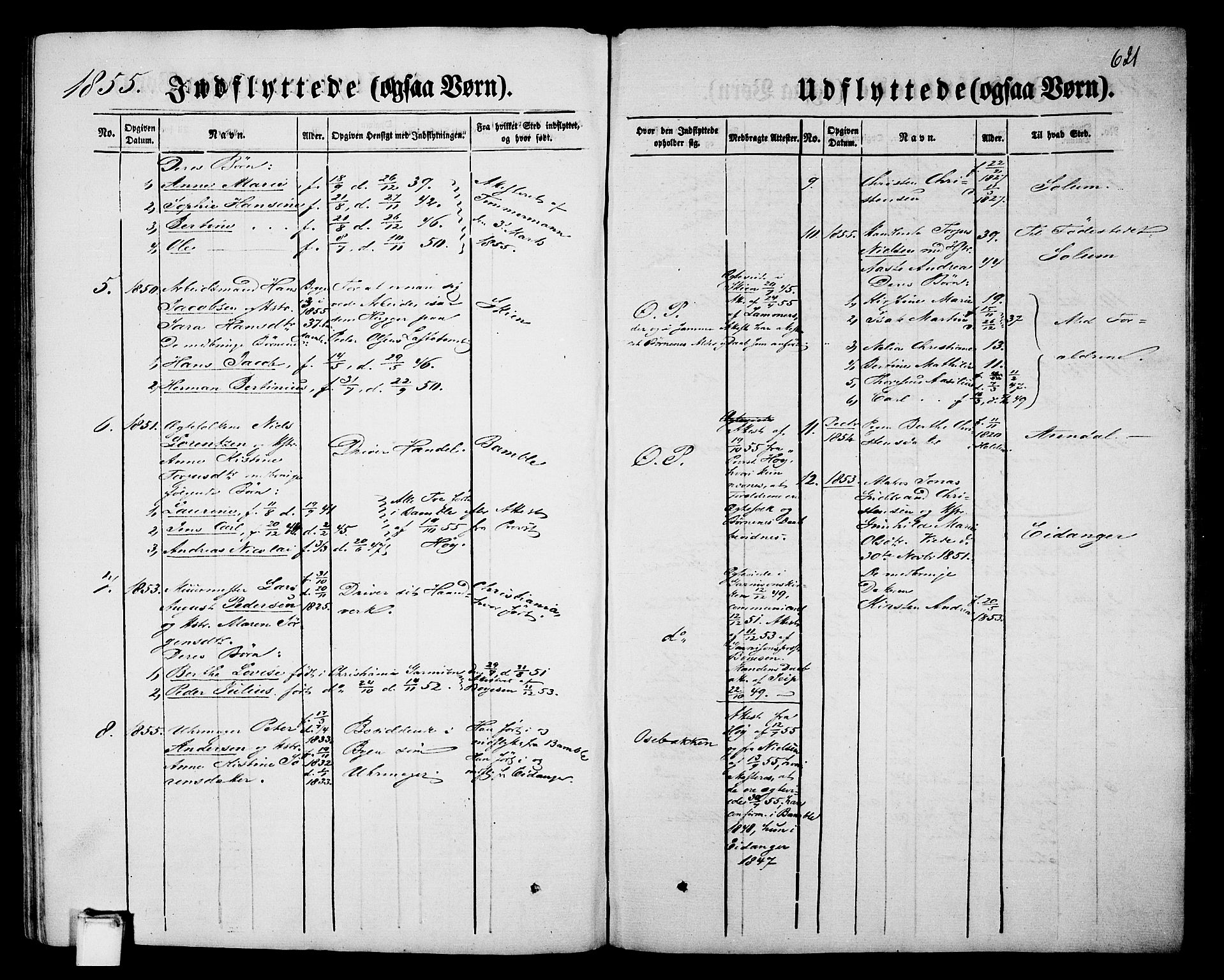 Porsgrunn kirkebøker , SAKO/A-104/G/Gb/L0004: Parish register (copy) no. II 4, 1853-1882, p. 621