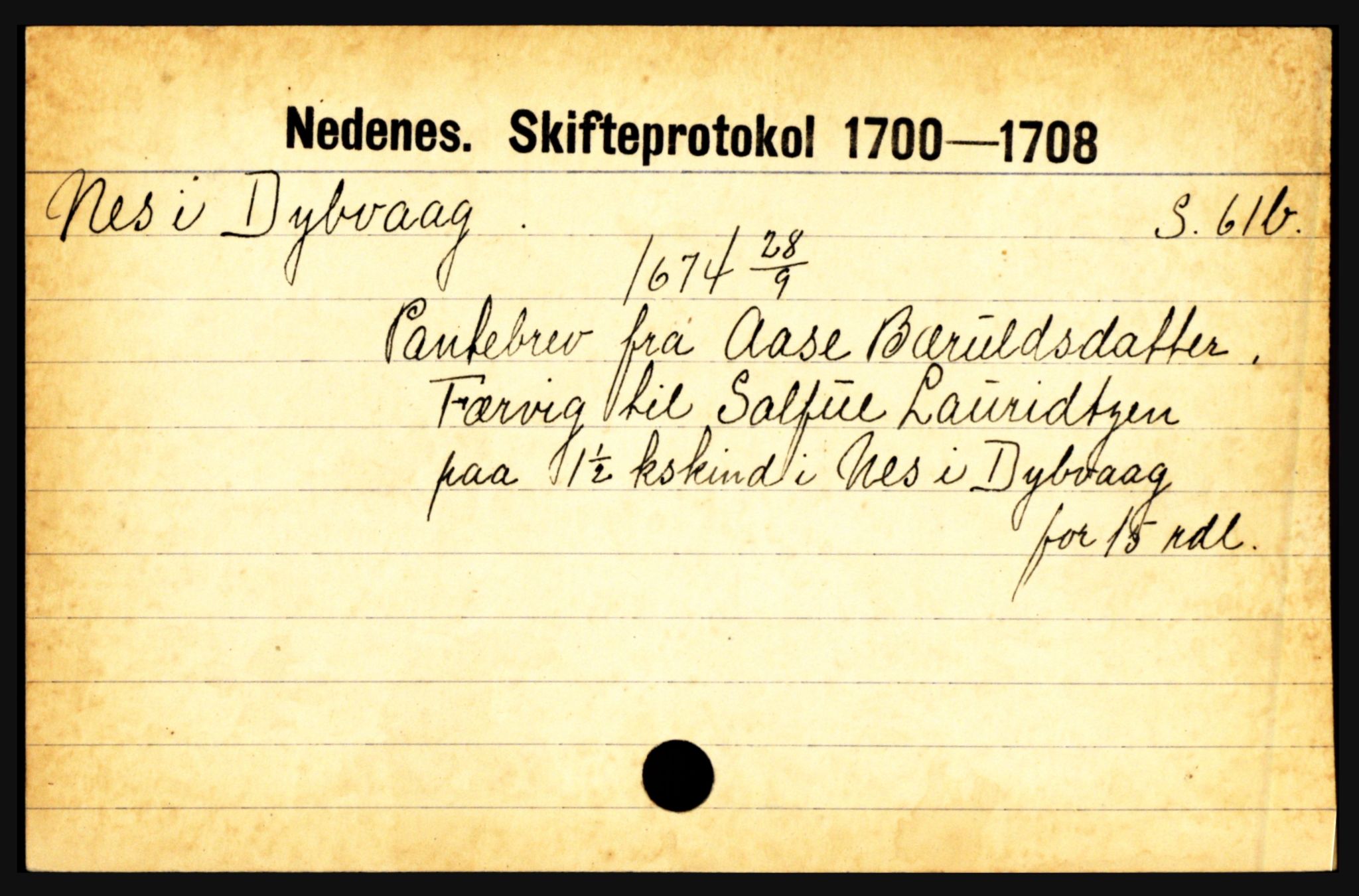 Nedenes sorenskriveri før 1824, AV/SAK-1221-0007/H, p. 21737